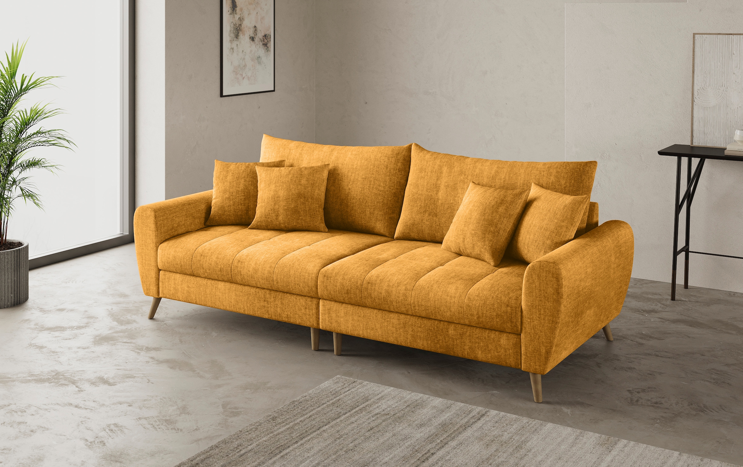 Mr. Couch Big-Sofa »Blackburn II«, Wahlweise mit Kaltschaumpolsterung bis 140 kg belastbar