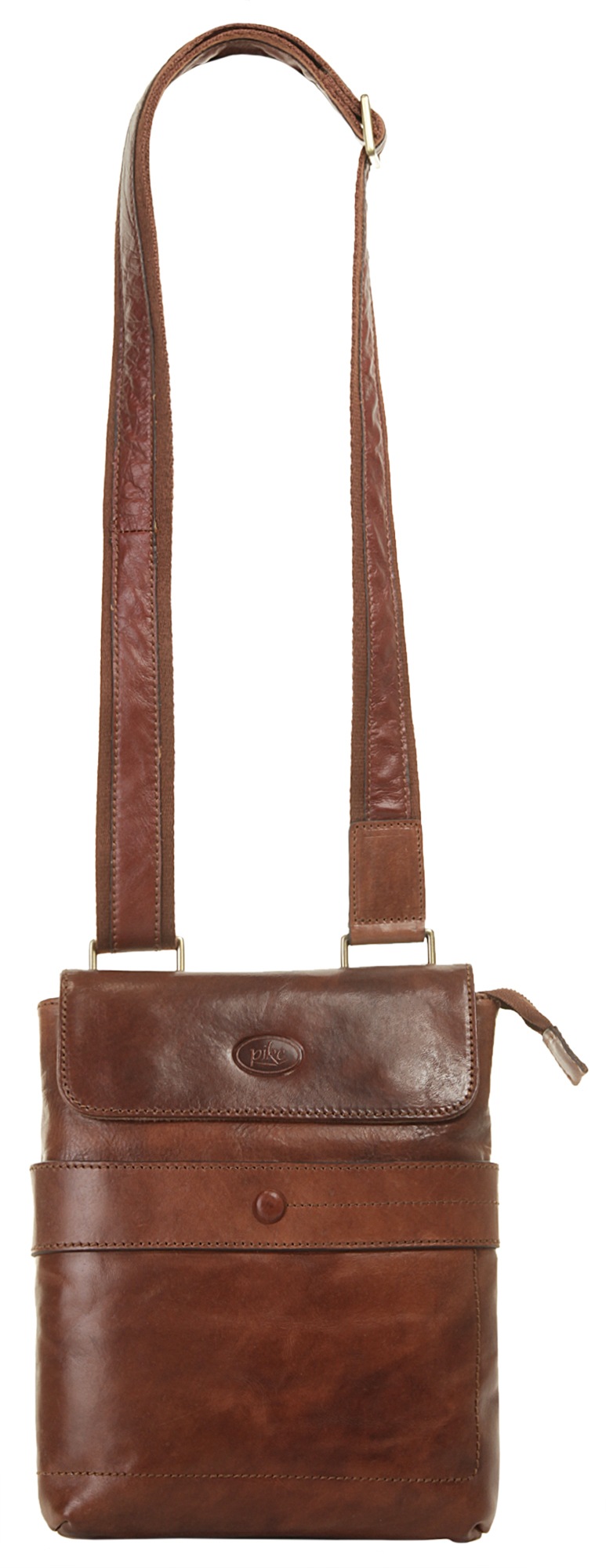 Piké Umhängetasche, echt Leder, Made in Italy
