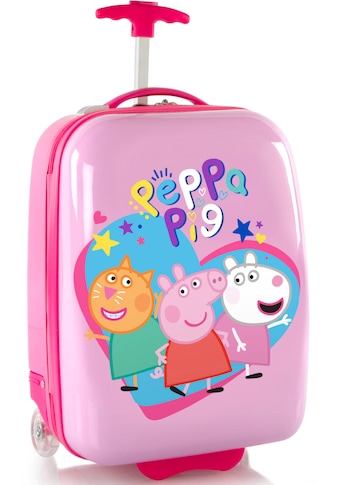 Kinderkoffer »Peppa Pig rosa, 46 cm«, 2 Rollen, mit hervorstehenden Rädern; mit...