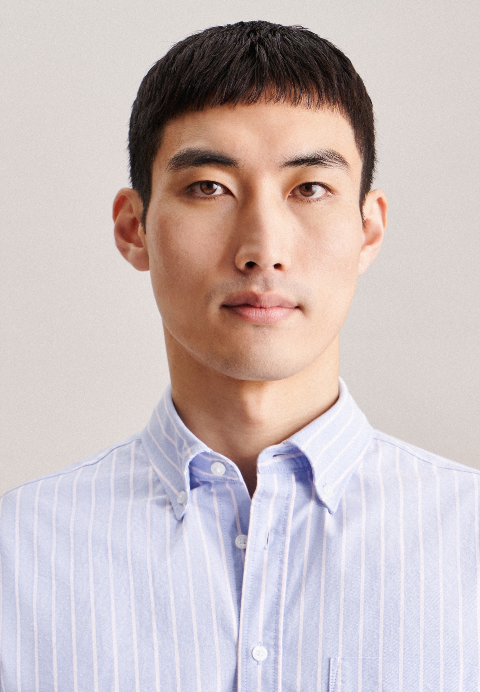seidensticker Businesshemd »Shaped«, Shaped Langarm Button-Down-Kragen Streifen