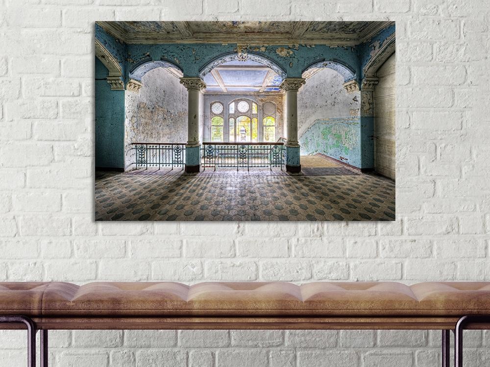 queence Acrylglasbild »Vintage, Industie«, Architektonische Elemente-Innenarchitektur-Schloss-Vintage-Gebäude, Fine Art-Print in Galeriequalität