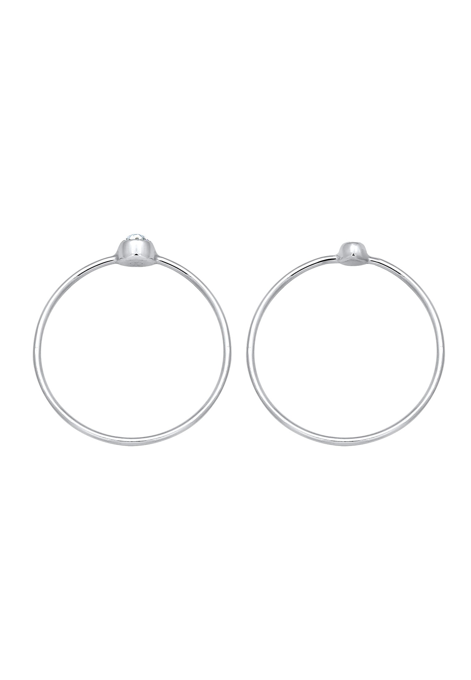 Elli Ring-Set »Ring Solitär Kristalle (2 tlg) 925 Silber«
