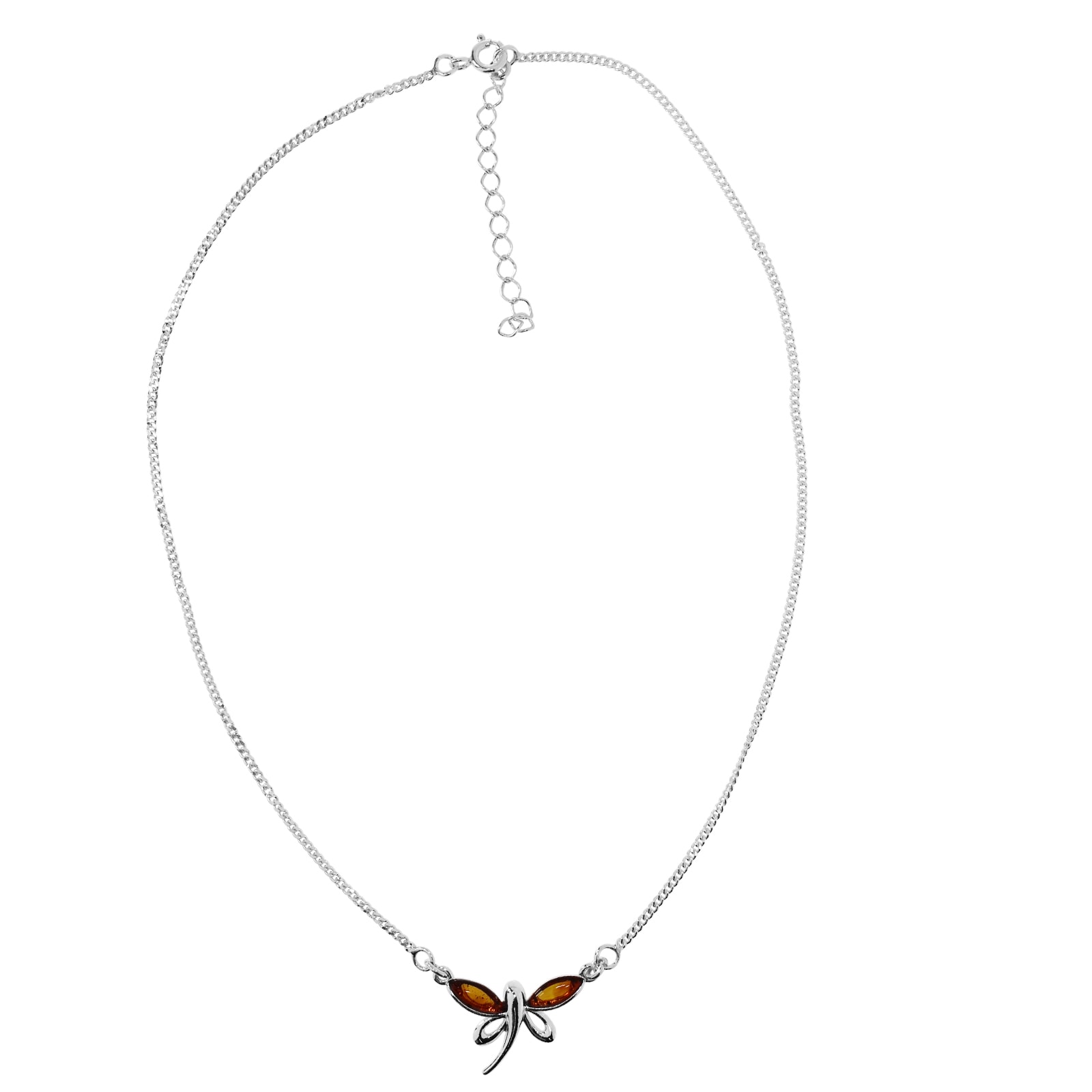 OSTSEE-SCHMUCK Collier »- Schmetterling - Silber 925/000 - Bernstein«