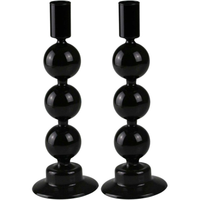 AM Design Kerzenhalter »Kerzenständer mit kunstvollen Ausbuchtungen«, (Set, 2  St.), aus Glas, Höhe ca. 23 cm, Dekoobjekt bestellen im OTTO Online Shop