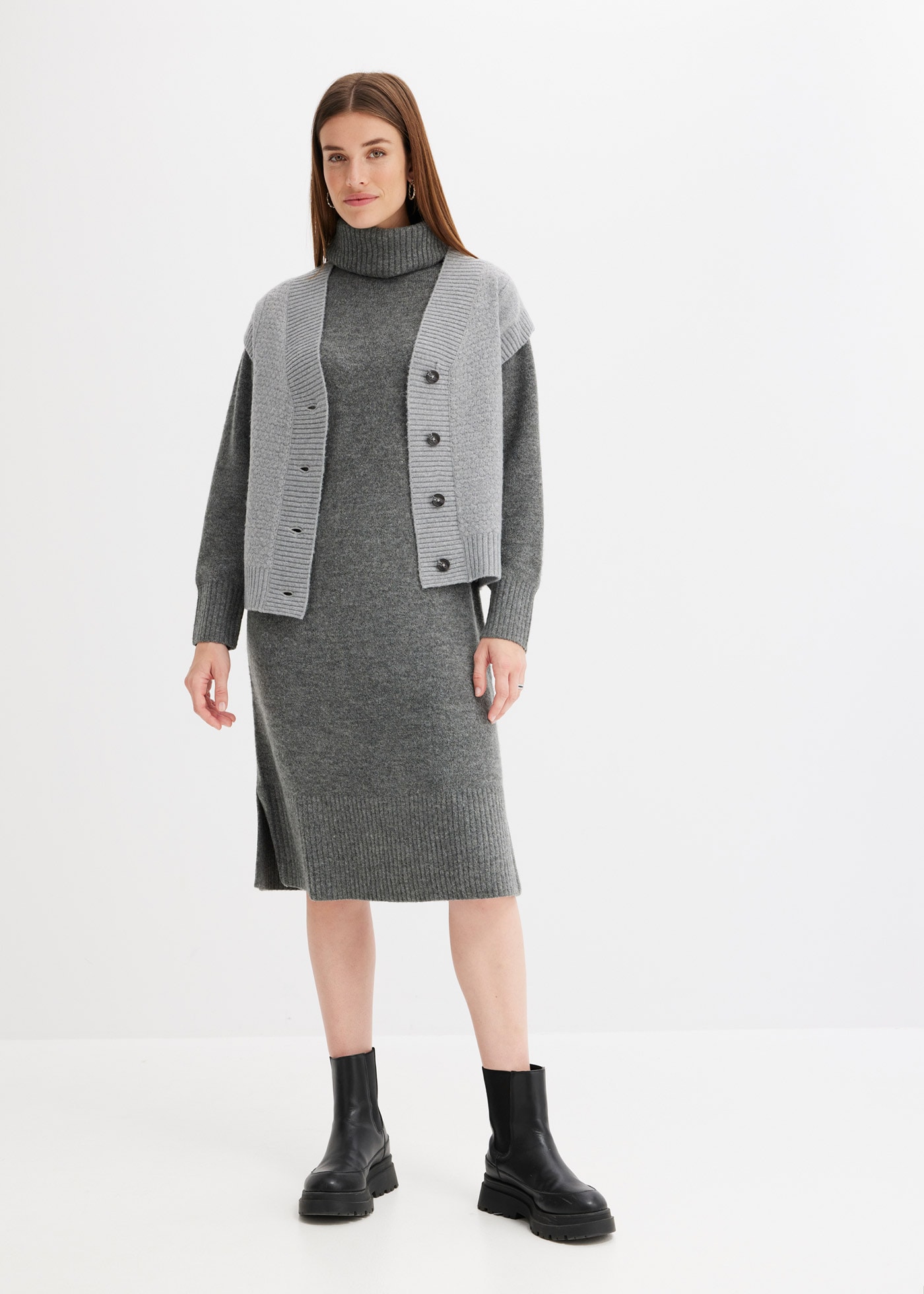 bonprix Strickweste »Strickweste mit Zopfmuster«, Strickweste mit Zopfmuster
