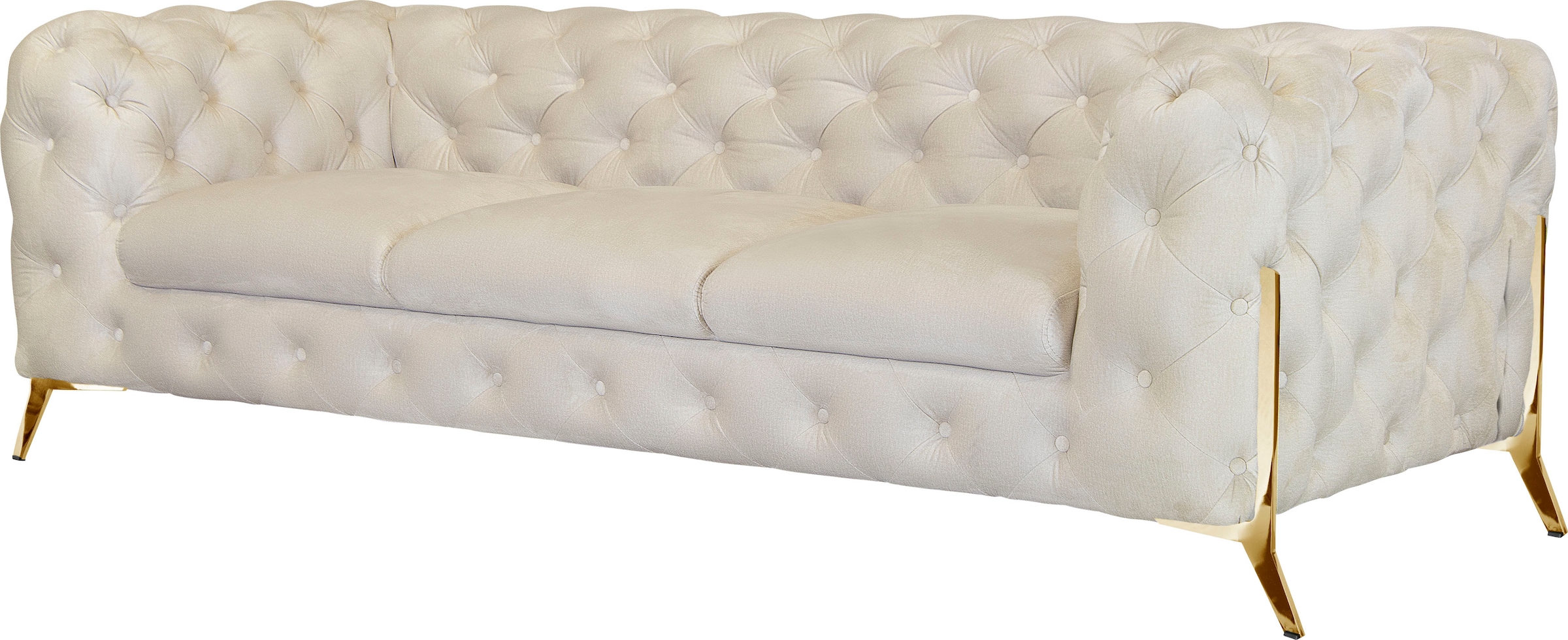 Leonique Chesterfield-Sofa »Amaury«, aufwändige Knopfheftung, moderne Chesterfield Optik, Fußfarbe wählbar