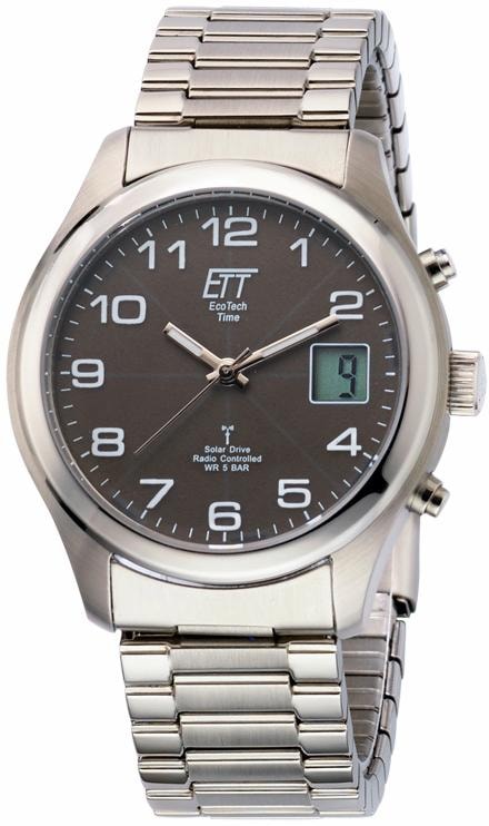 ETT Funkuhr »EGS-11332-53M«, Armbanduhr, Herrenuhr, Datum, Solar