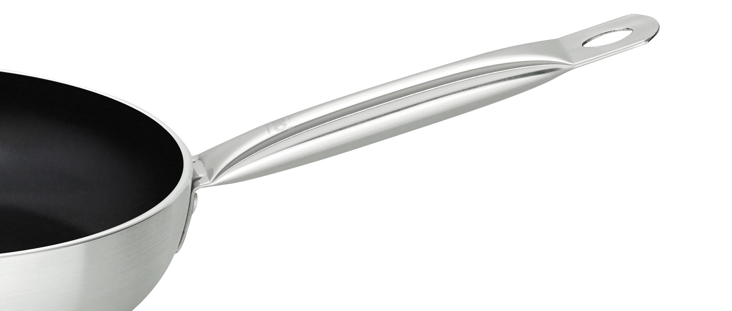 Elo Wok »Wokpfanne 28cm Bistro Line«, Aluminium, (1 tlg.), langer, handlicher Edelstahl Profi Griff, Ø 28 cm, Induktion