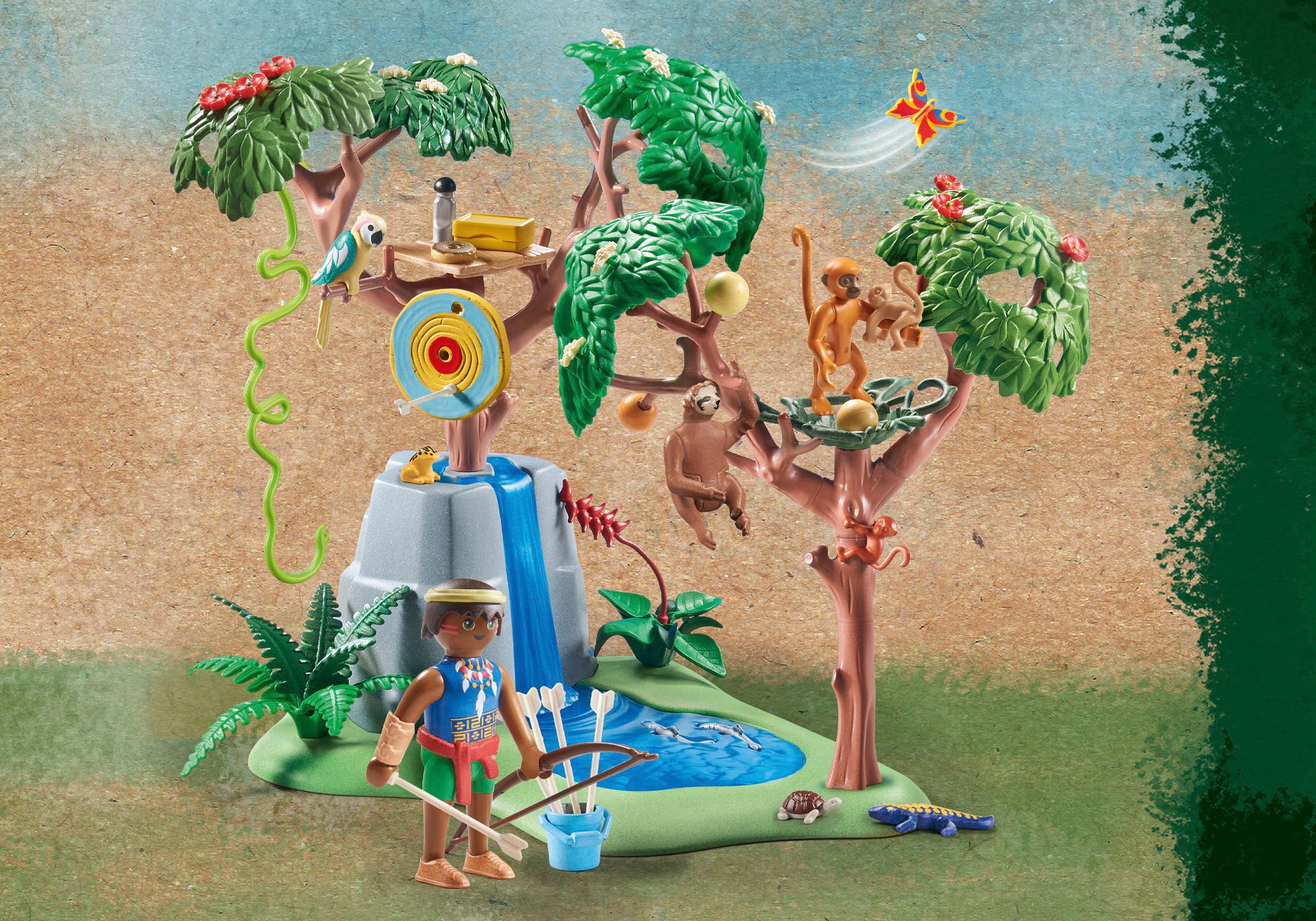 Playmobil® Konstruktions-Spielset »Tropischer Dschungel-Spielplatz (71142), Wiltopia«, (138 St.), teilweise aus recyceltem Material; Made in Germany