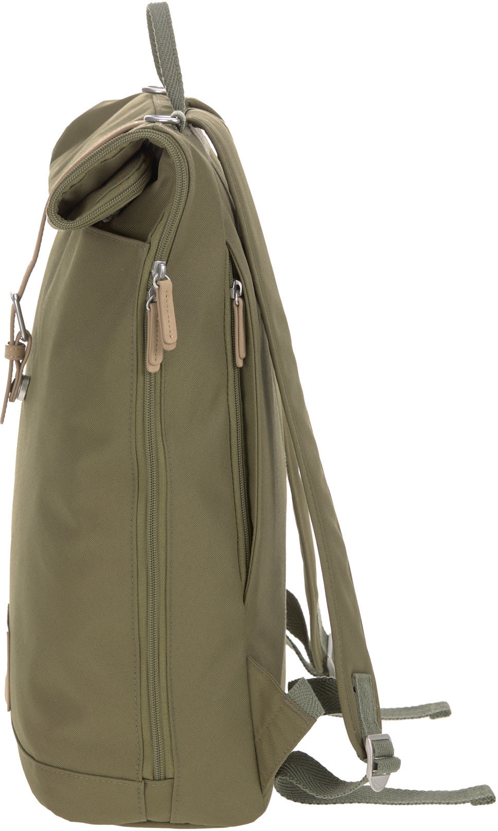 LÄSSIG Wickelrucksack »Green Label, Rolltop, Olive«, PETA-approved vegan; zum Teil aus recyceltem Material