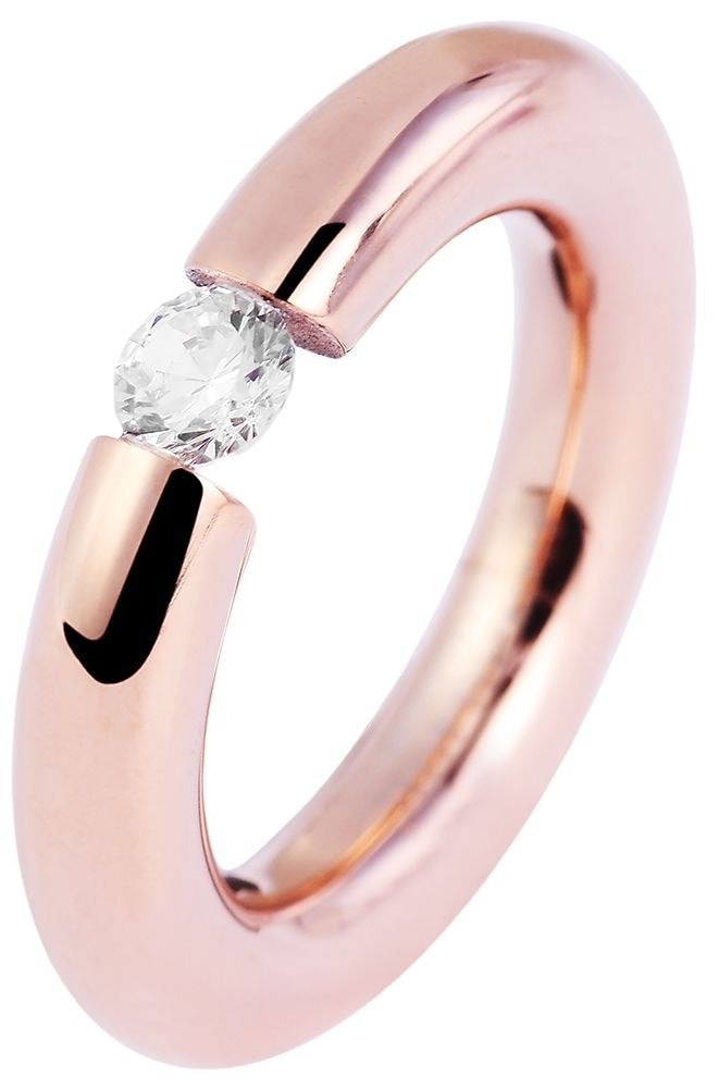 Adelia´s Fingerring »Damen Ring aus Edelstahl mit Zirkonia«