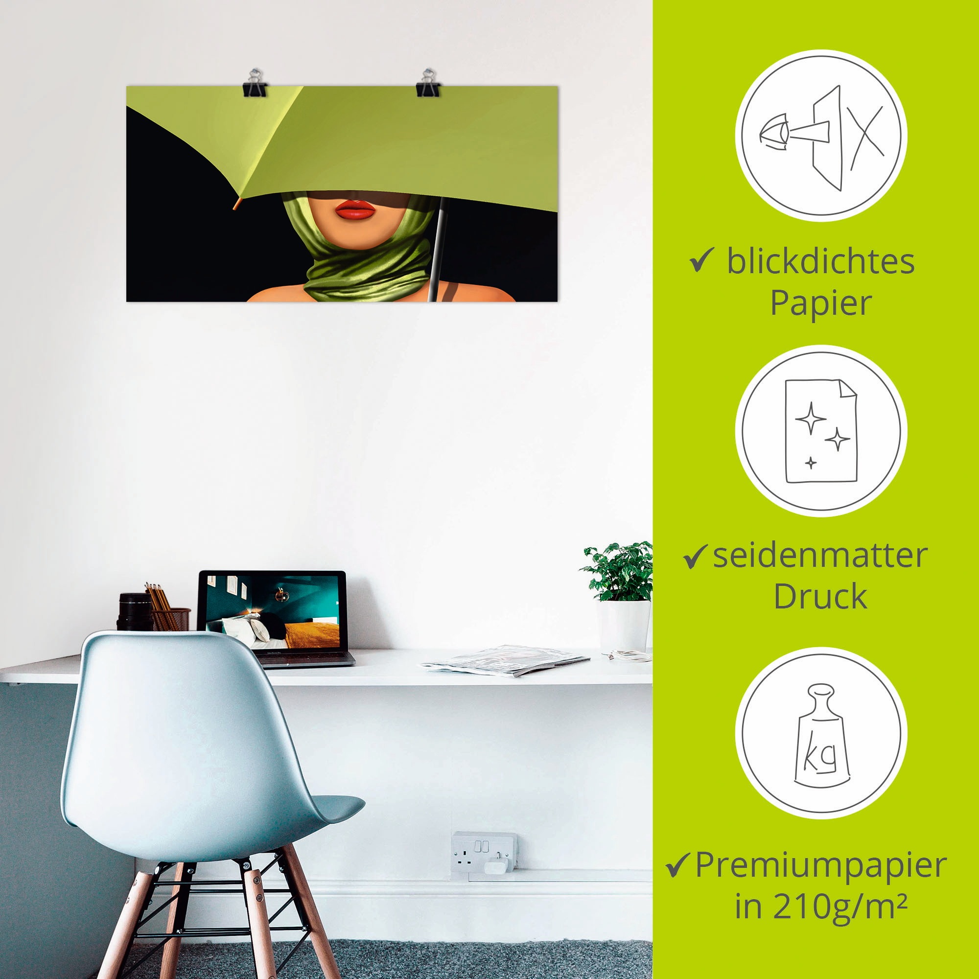 Artland Wandbild »Rote Lippen«, Mode, (1 St.), als Leinwandbild, Poster, Wandaufkleber in verschied. Größen
