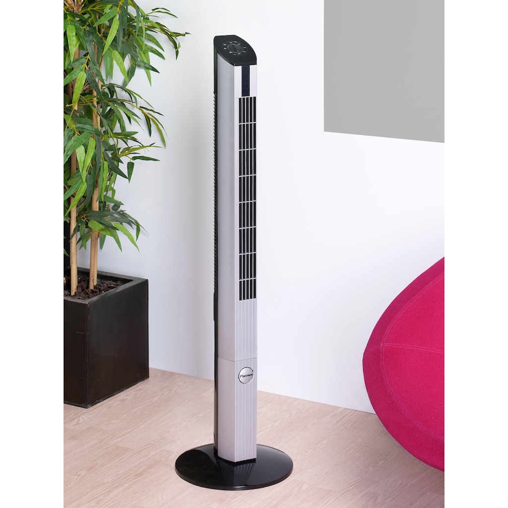 bestron Turmventilator »DFT430«, mit Schwenkfunktion, Höhe: 107 cm, 50 W, Schwarz/Grau