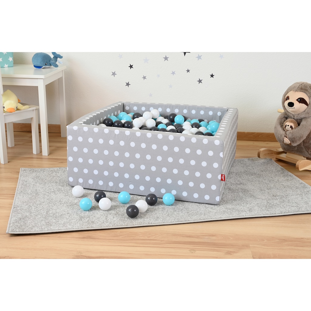 Knorrtoys® Bällebad »Soft, Grey White Dots«