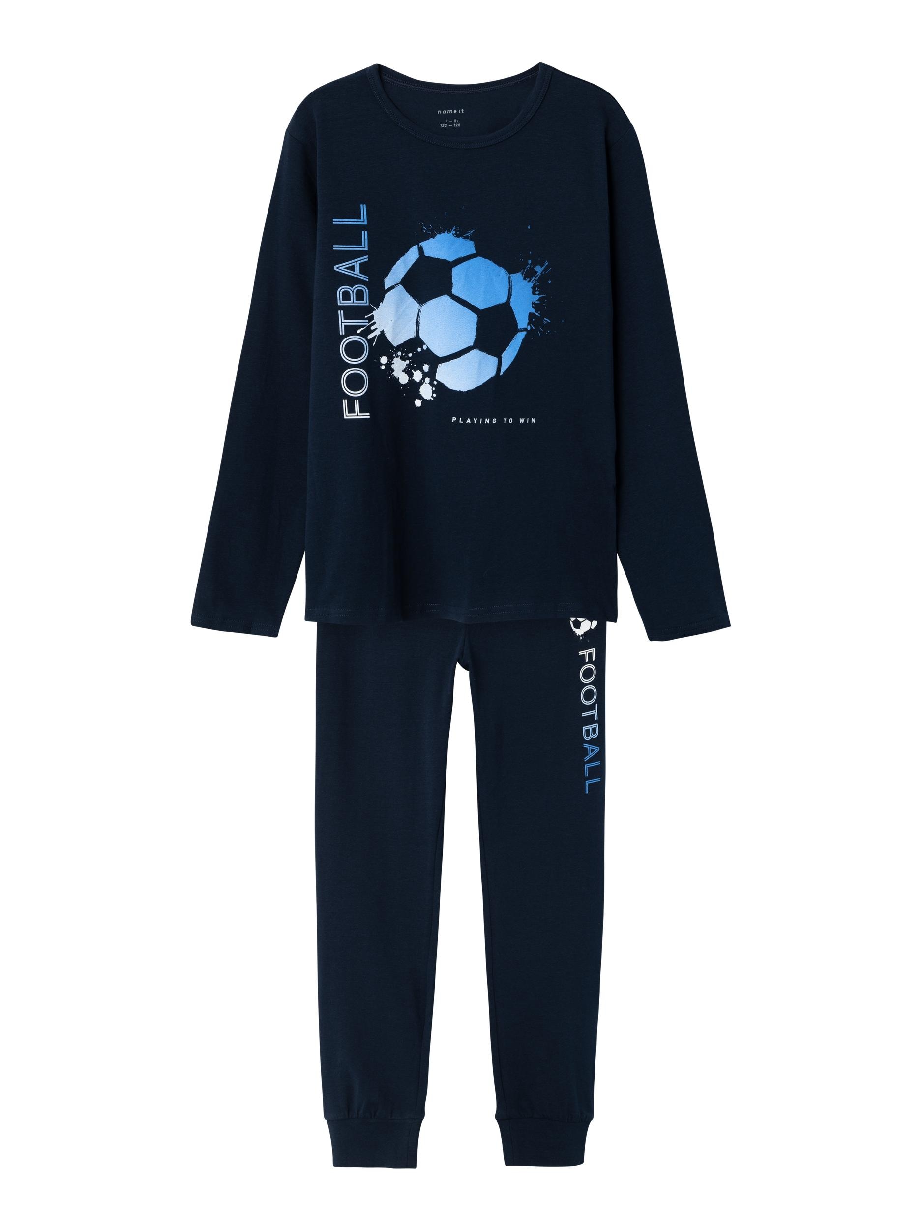 Name It Schlafanzug »NKMNIGHTSET DARK SAPPHIRE FOOTBALL NOOS«, (2 tlg.) im  OTTO Online Shop