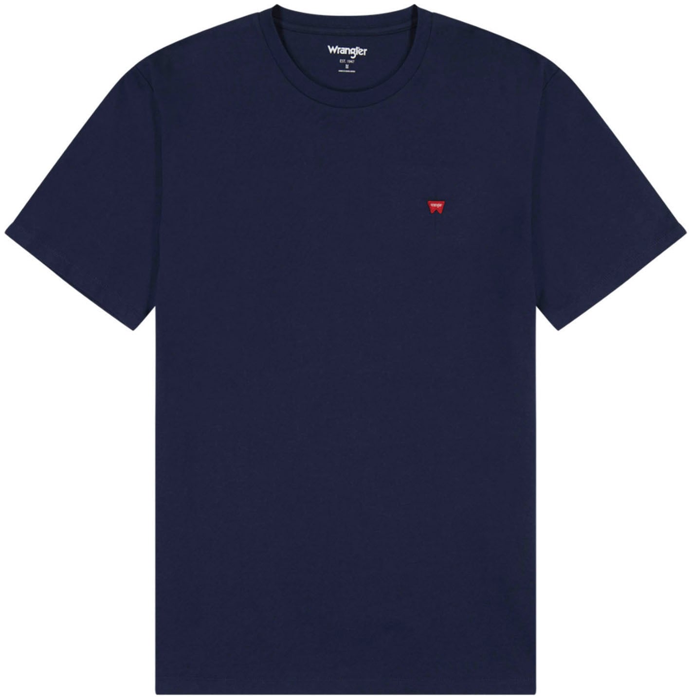 Wrangler Kurzarmshirt, mit Logostickerei auf der Brust