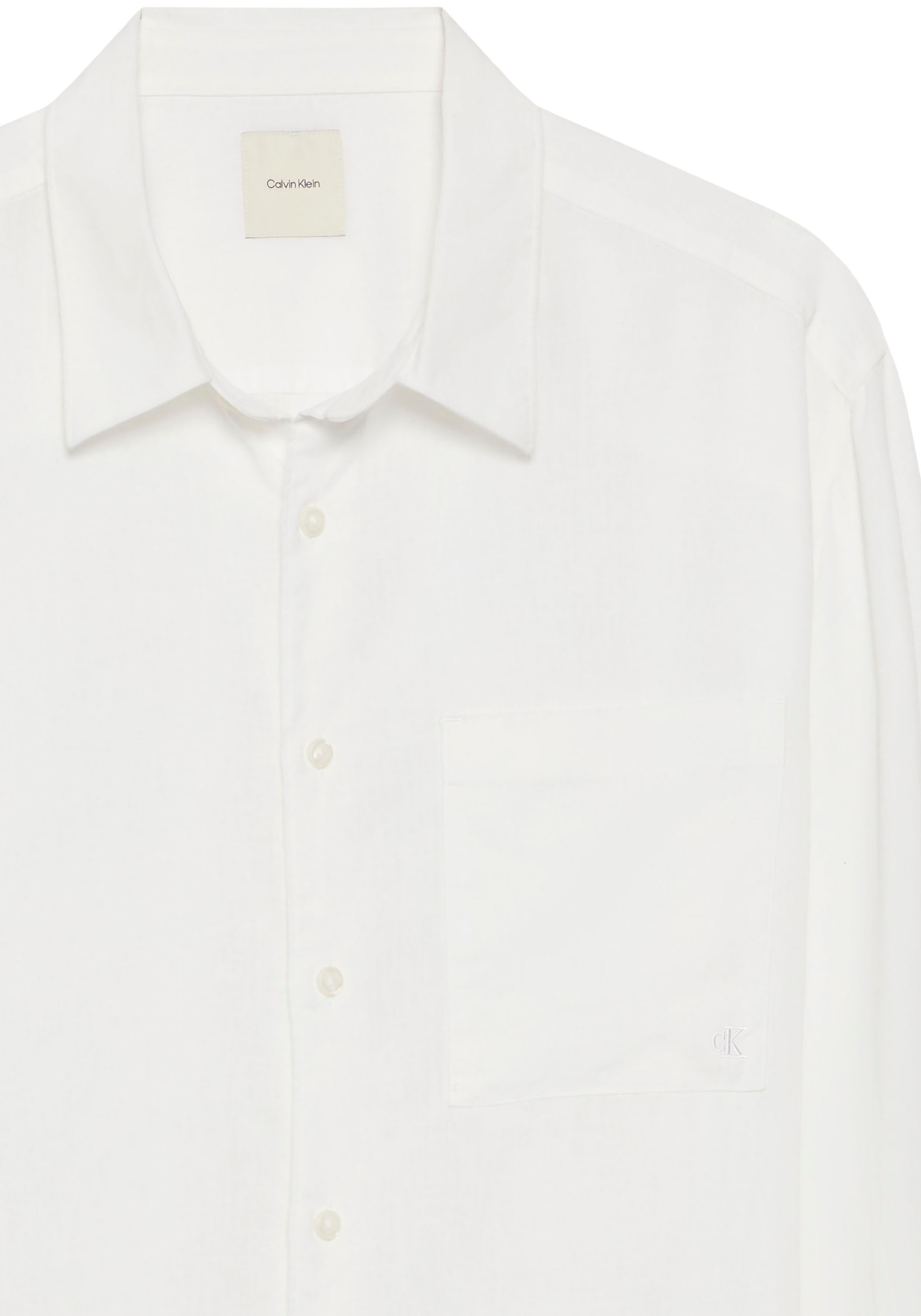 Calvin Klein Leinenhemd »SOLID LINEN CLASSIC« Kentkragen, Regular Fit, Leinen-Viskosemix