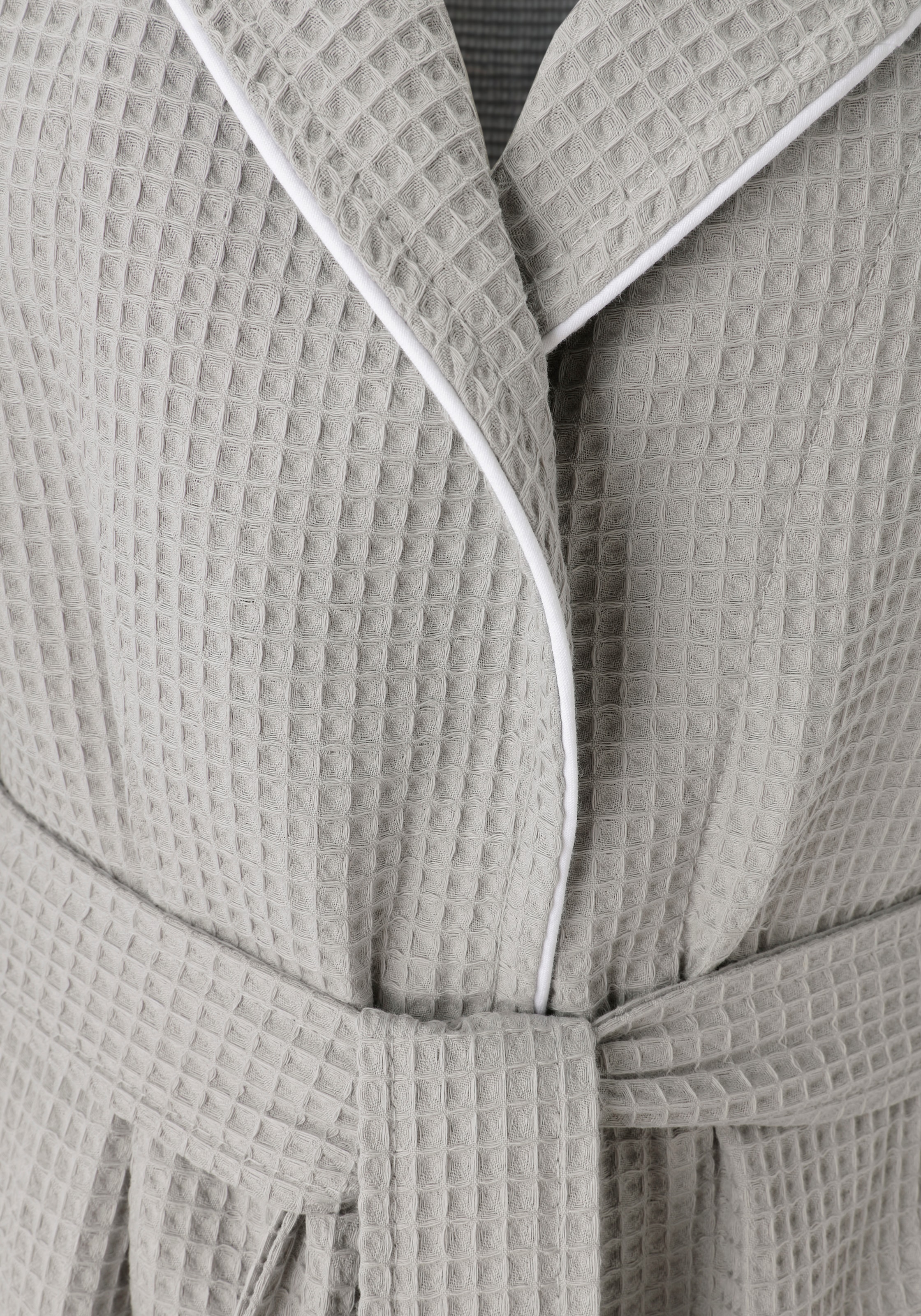 OTTO home Unisex-Bademantel »Nora, Standard & Premium, leichte Qualität, ideal für Sauna & Spa« 1 Stk. Damen & Herren, Kimono-Kragen, Waffelpiqué, Baumwolle, Reisebademantel