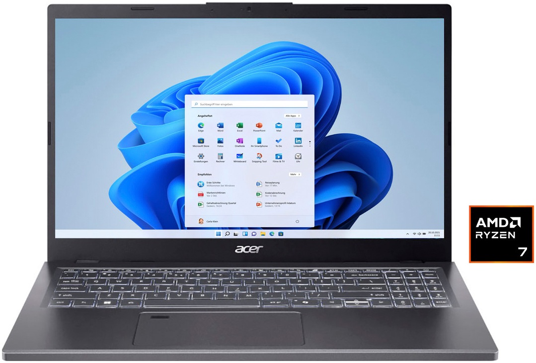 Acer Notebook »A15-61M-R32W«, 39,62 cm, / 15,6 Zoll, AMD, Ryzen 7, Radeon 780M, 1000 GB SSD
