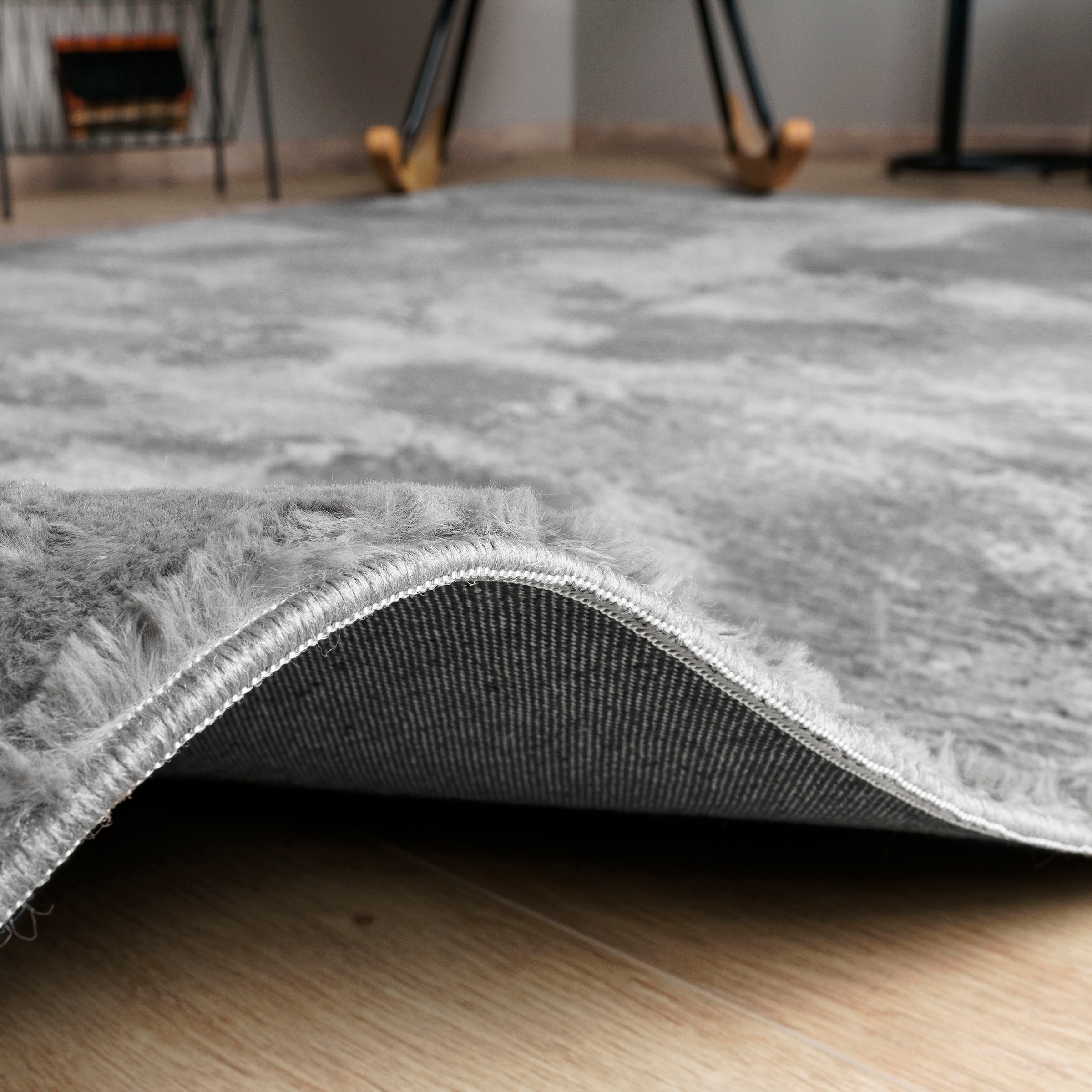 Fellteppich »Lottano«, rechteckig, 14 mm Höhe, Langflor, Kunstfell, Uni Farben, traumhaft weicher Flor, Wohnzimmer