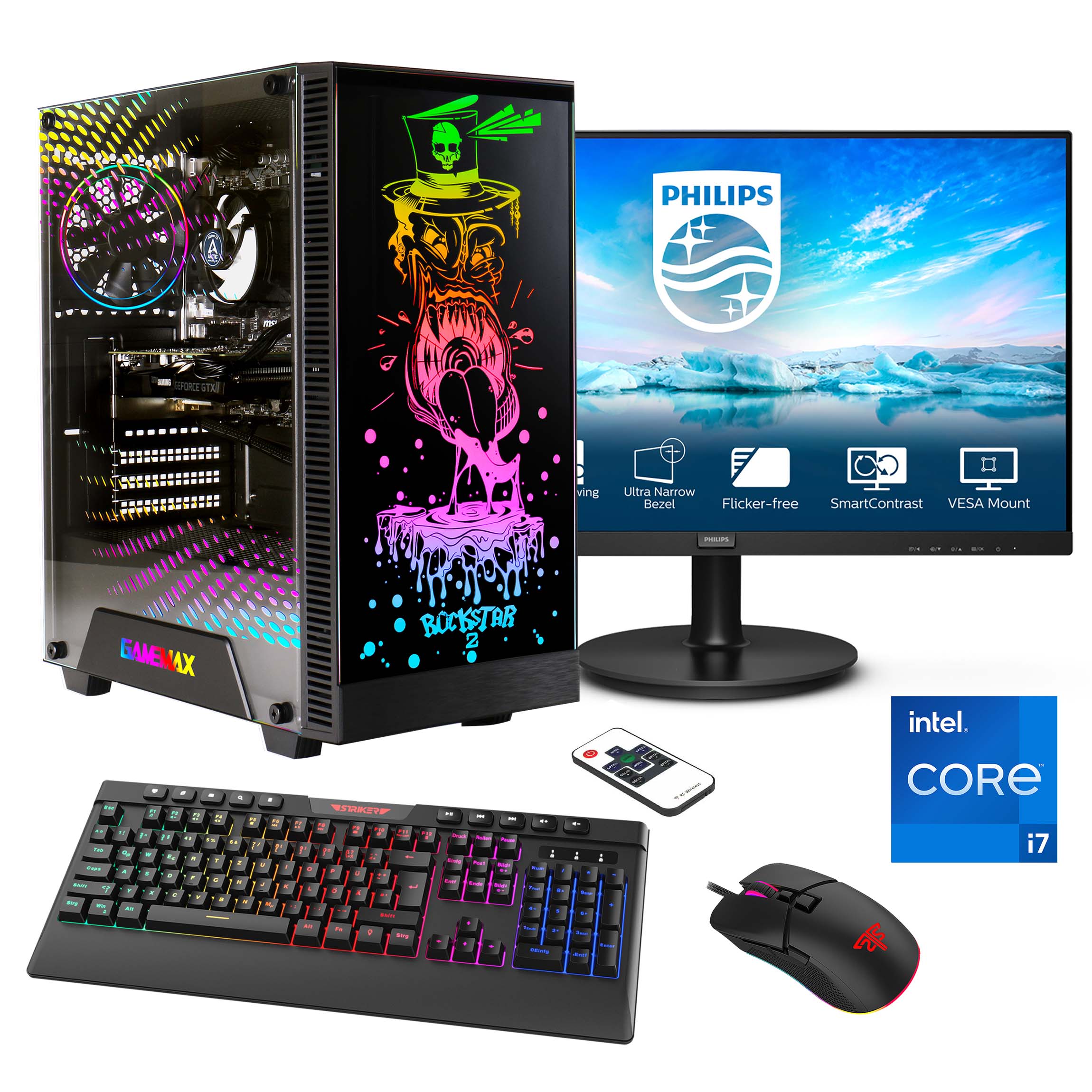 Gaming-PC-Komplettsystem »Rockstar SET02428«, (RTX 4060Ti (16GB), DDR5, Windows 11,...