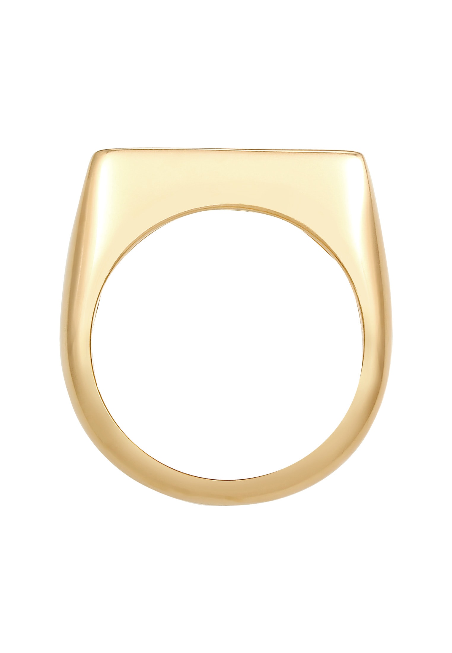 Elli Siegelring »Ring Siegelring Glanz Schlicht Trend 925 Silber«