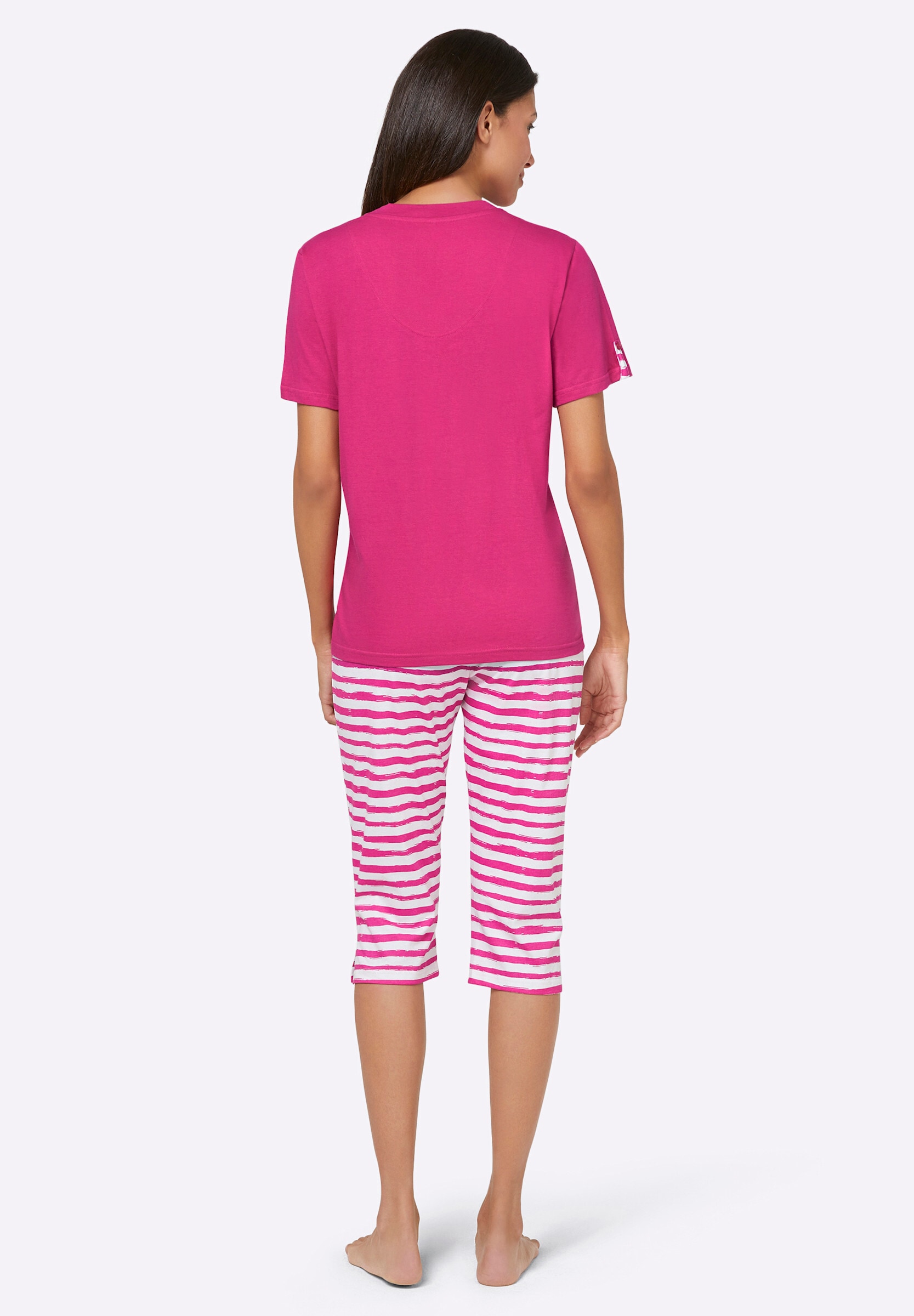 comtessa Capri-Pyjama »Capri-Anzüge Capri-Schlafanzüge in Single-Jersey-Qualität 2 Stück« 2 Stk.