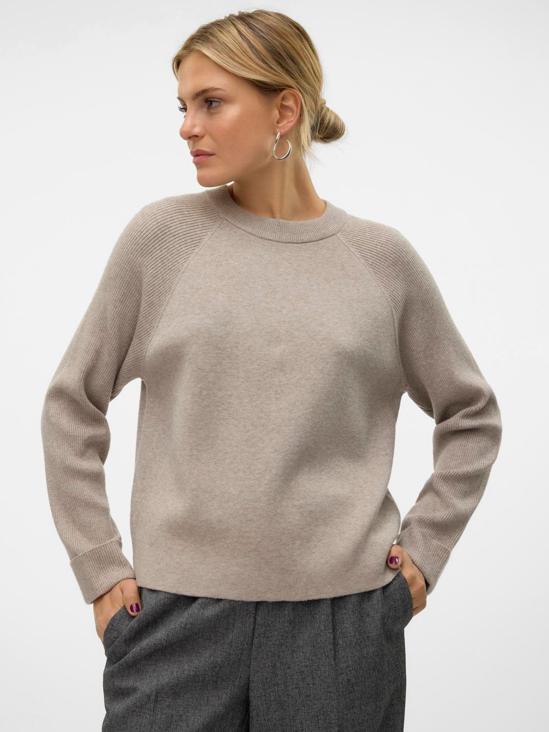 Vero Moda Strickpullover »VMGOLD MIX LS O-NECK PULLOVER GA«