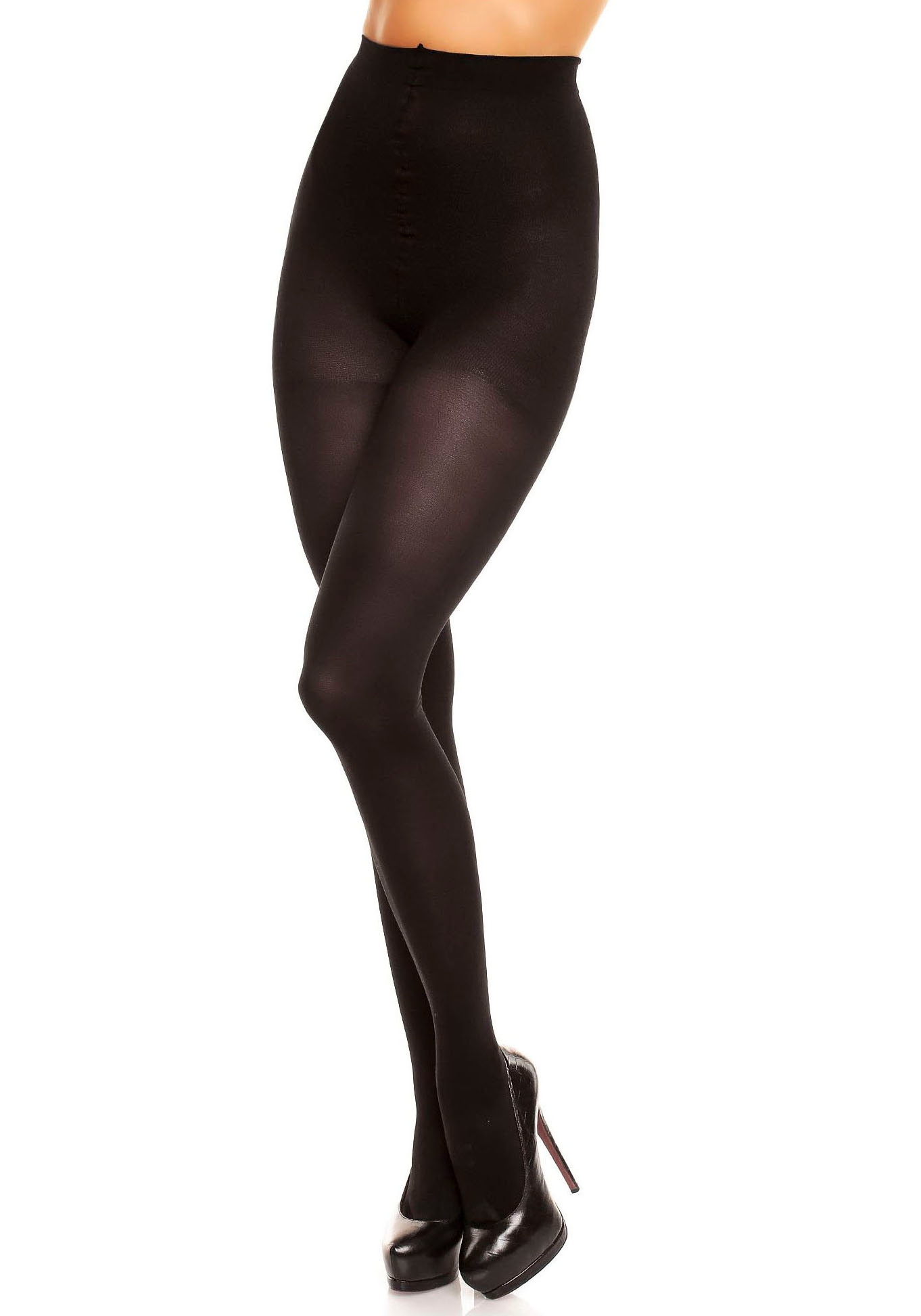 Glamory Damen Stützstrumpfhose »Vital« 70 bis Größe 60/62 in schwarz, Größe 56/58