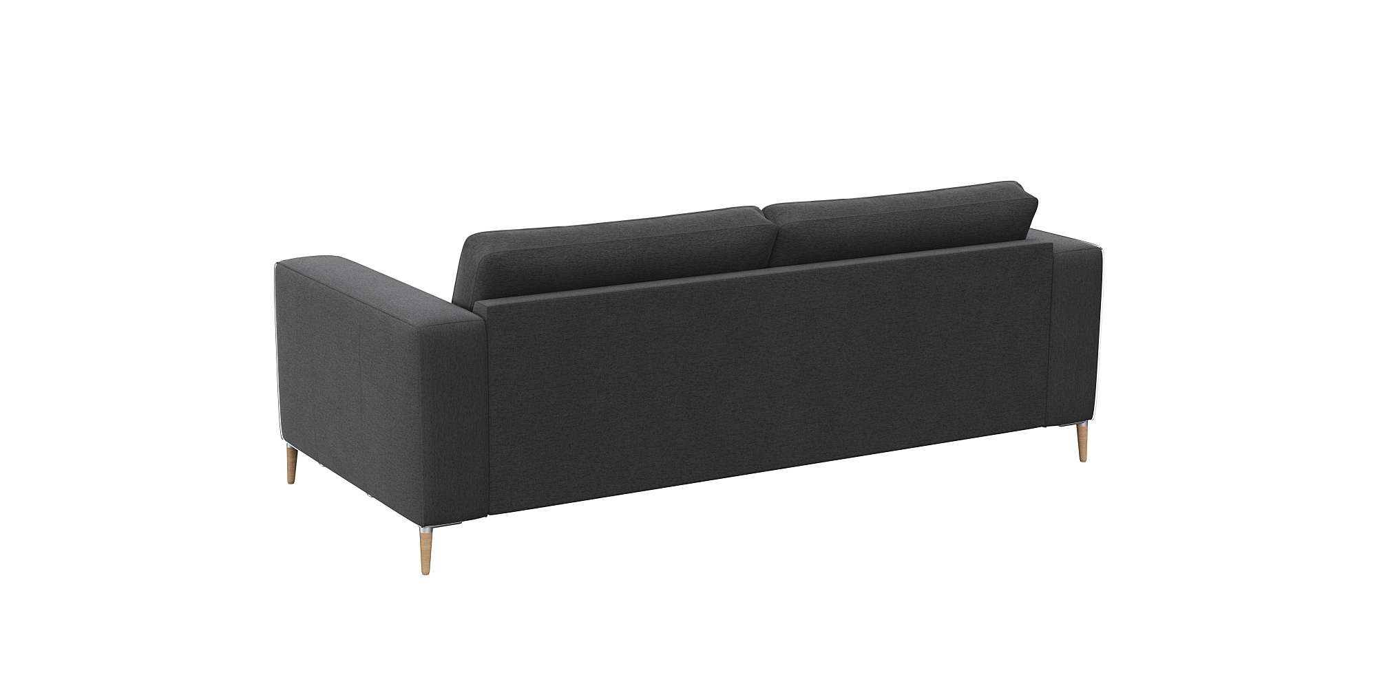 FLEXLUX 2,5-Sitzer »Fiore, super Sitzkomfort durch Kaltschaum,« breite Armlehnen, Füße Alu+ Eiche