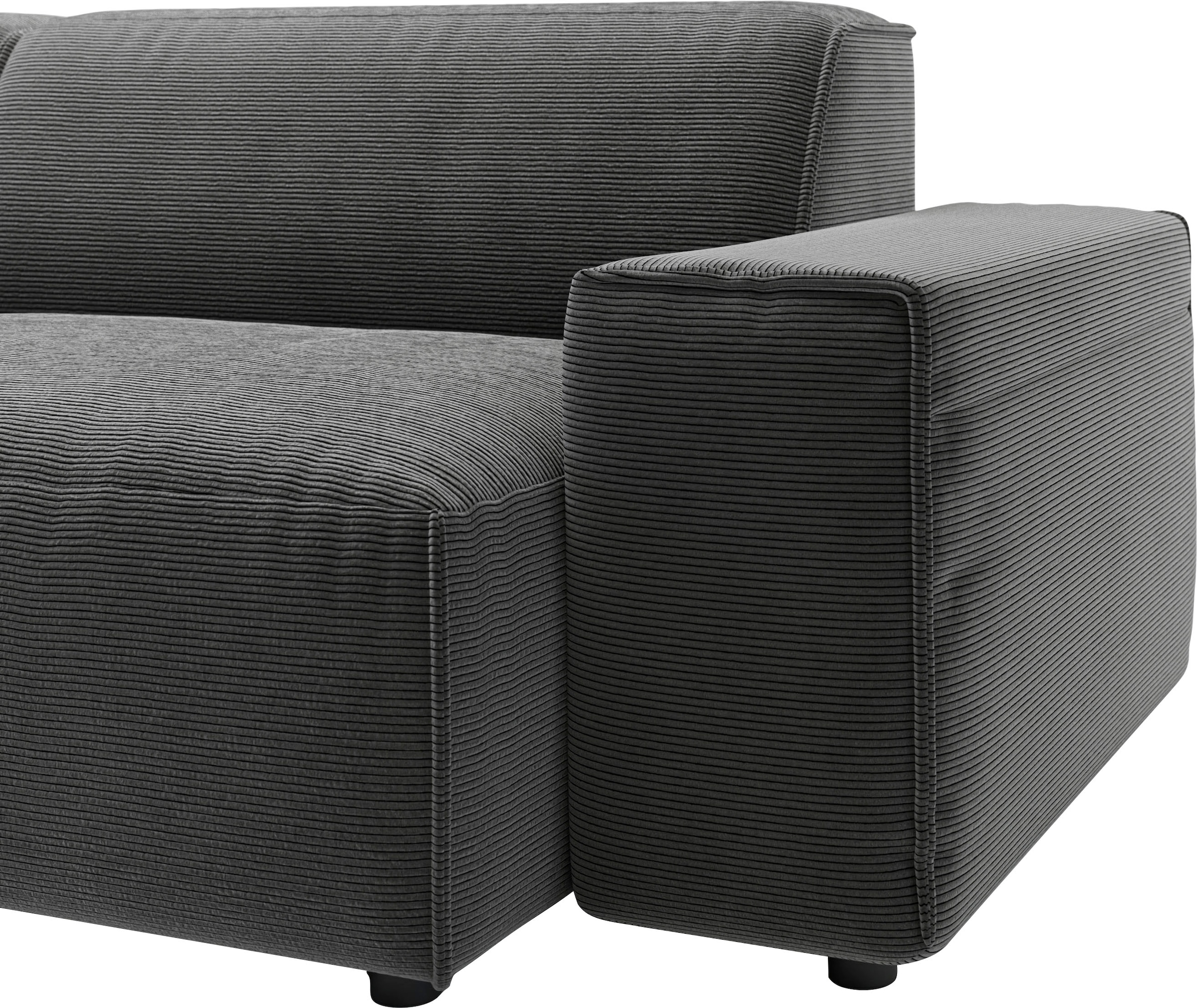 Home affaire Big-Sofa »Glimminge   auch in Breitcord, Feincord + Easy care-Bezug,« besondere Kedernähte Zierkissen