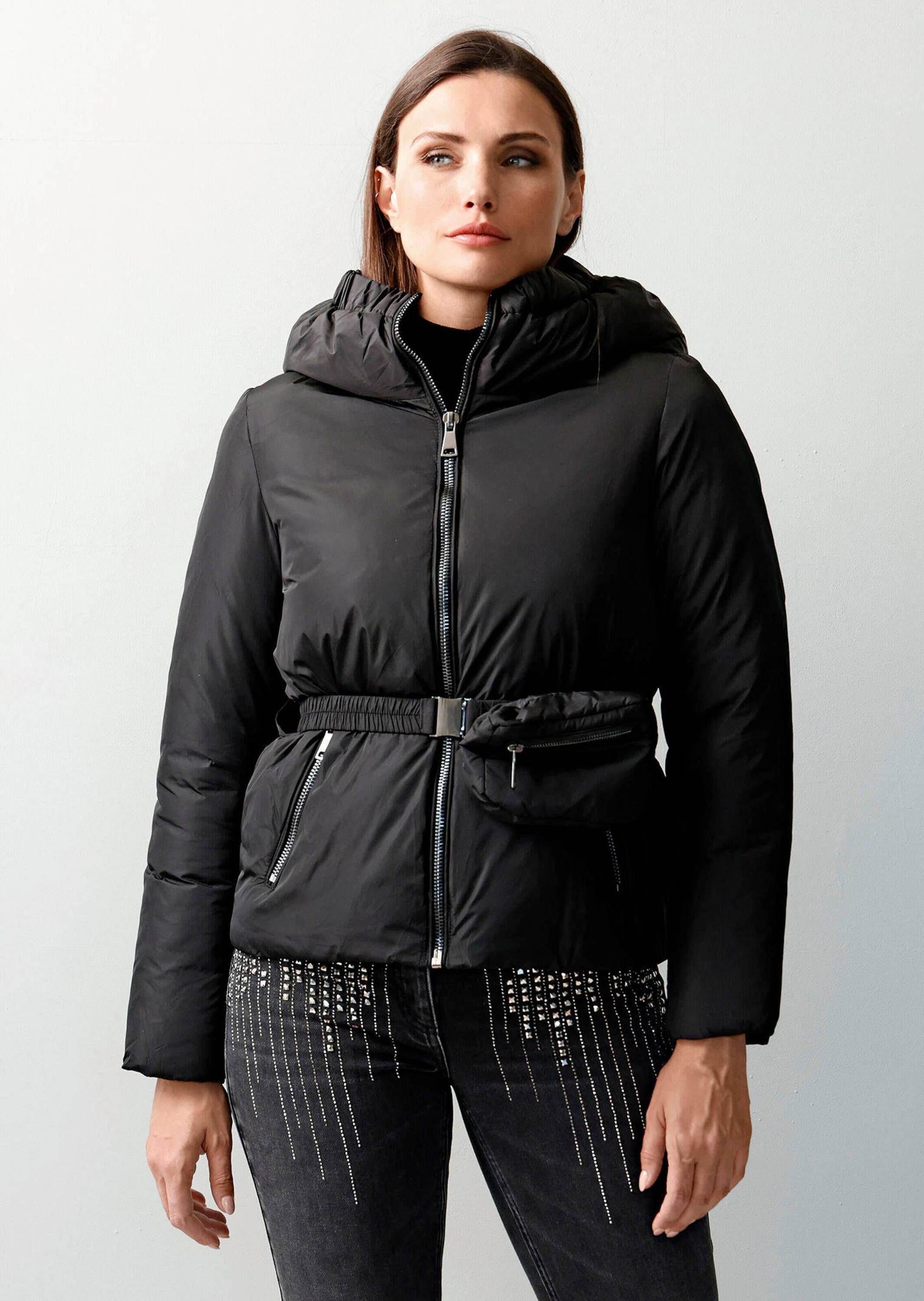 Alba Moda Steppjacke »Steppjacke Steppjacke mit abnehmbarer Bauchtasche«