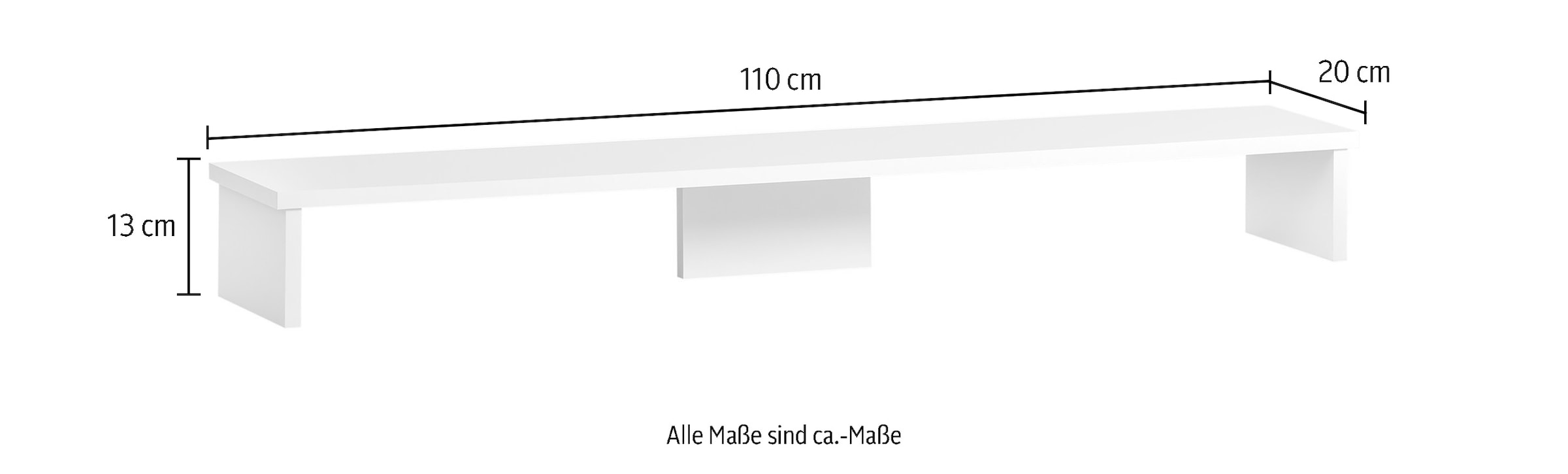 Schildmeyer Schreibtischaufsatz »Baku«, Bildschirmaufsatz, Breite 110 cm, Made in Germany