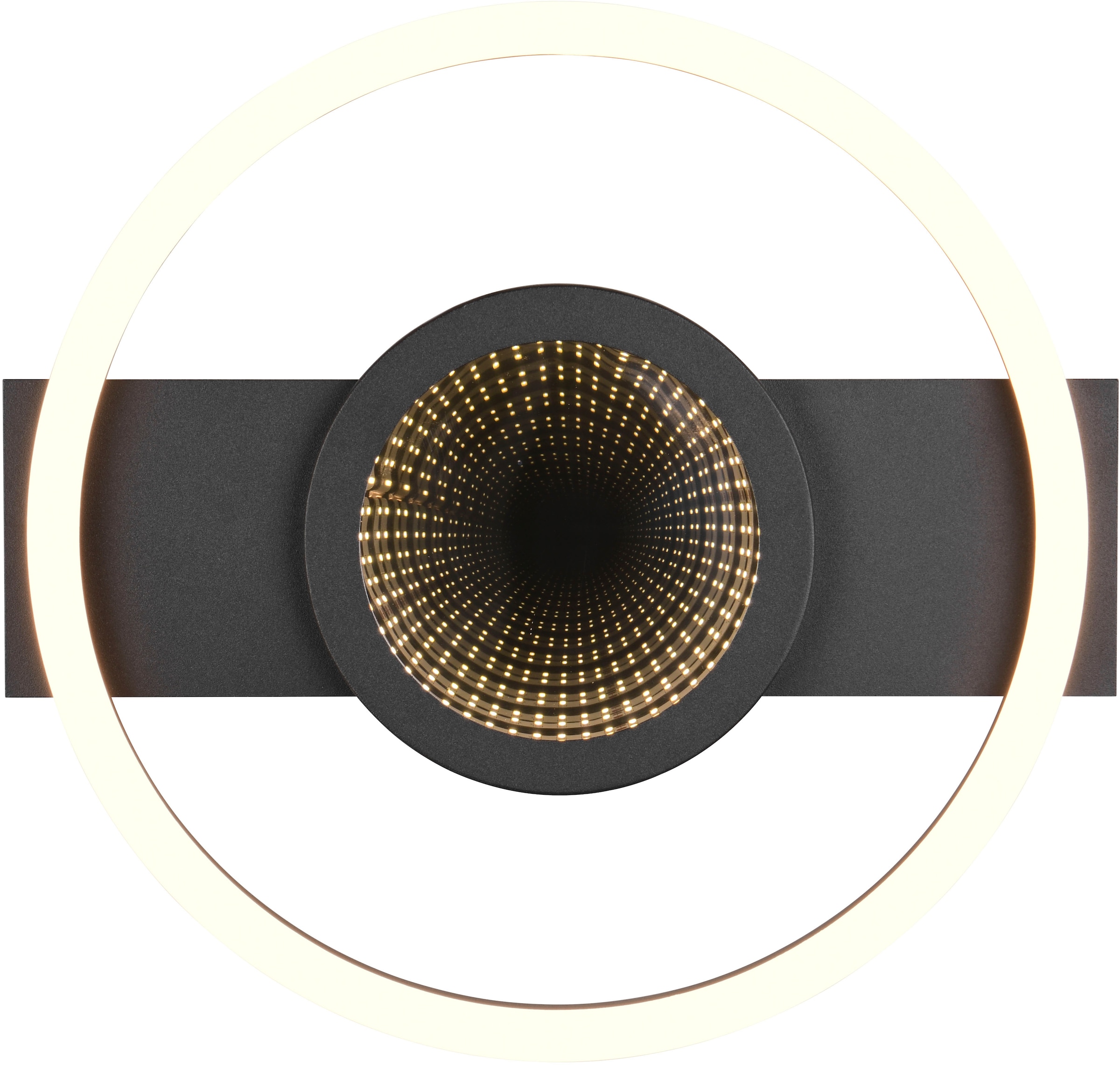 REALITY Leuchten LED Deckenleuchte »WHEELER, LED Deckenlampe 16W 2000 Lumen 3000K warmweißes Licht« LED-Board 1 Stk. Warmweiß Lichteffekte mit Spiegelfolie, 35 x 33 cm, Wand- oder Deckenleuchte