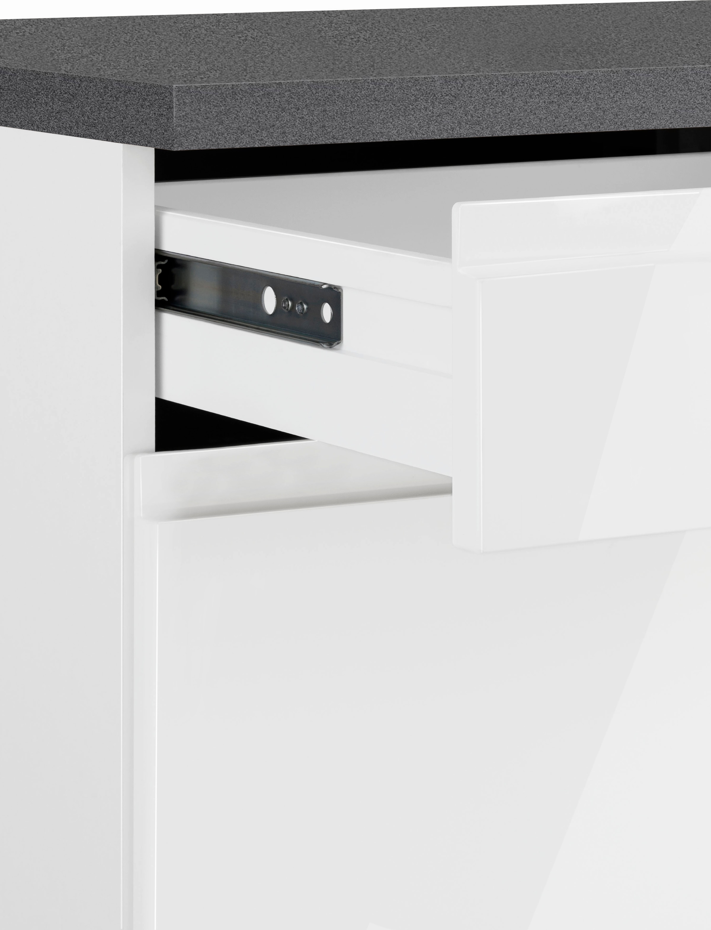 HELD MÖBEL Unterschrank »Virginia«, 85 cm hoch, 150 cm breit, 3 Schubladen, 3 Türen, griffloses Design