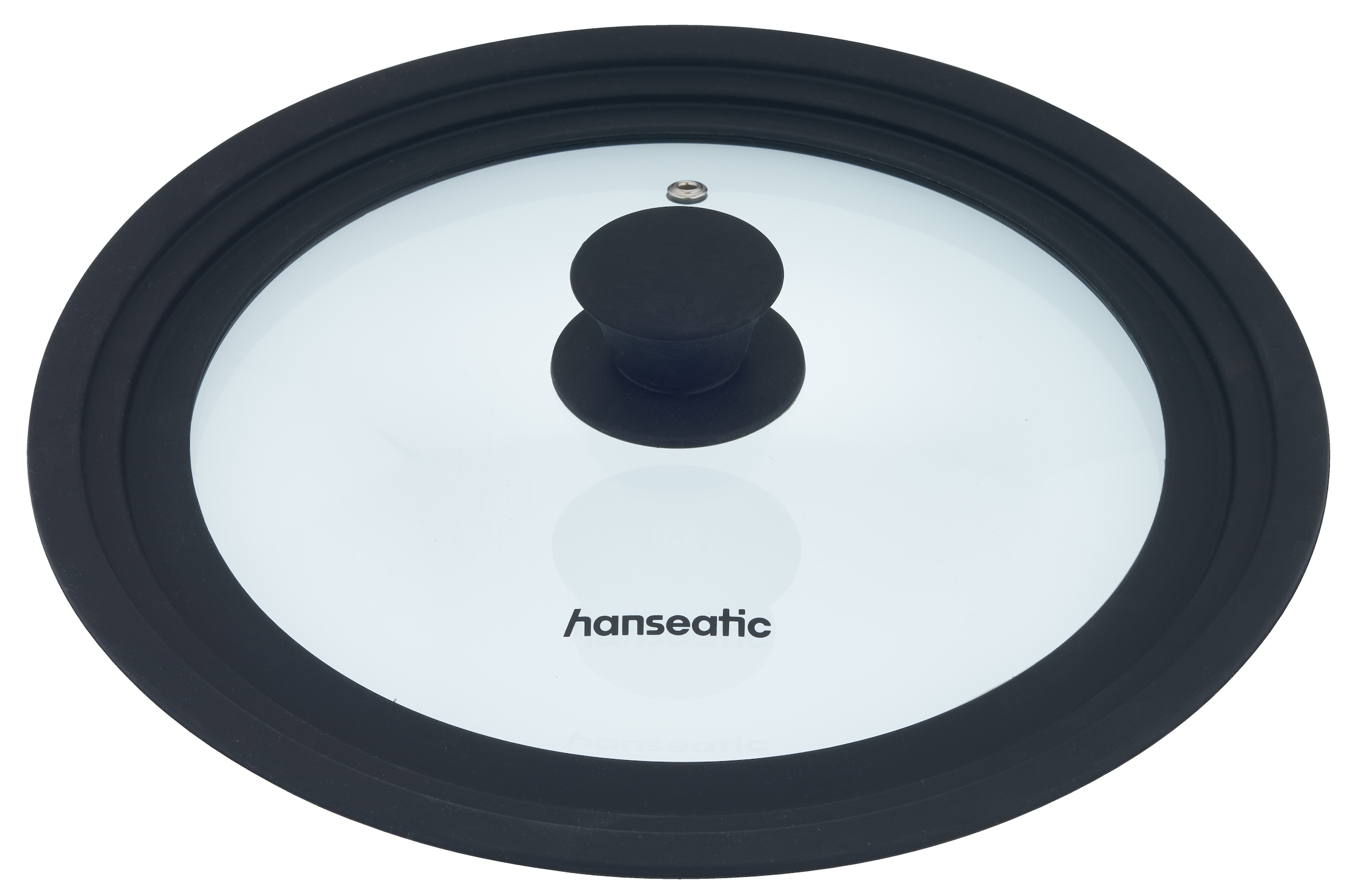 Hanseatic Universaldeckel »hanseatic, passend für Pfannen und Töpfe Ø 24 - 28 cm« Deckel mit Silikonrand, Sichtfenster und wärmeabweisendem Knopf