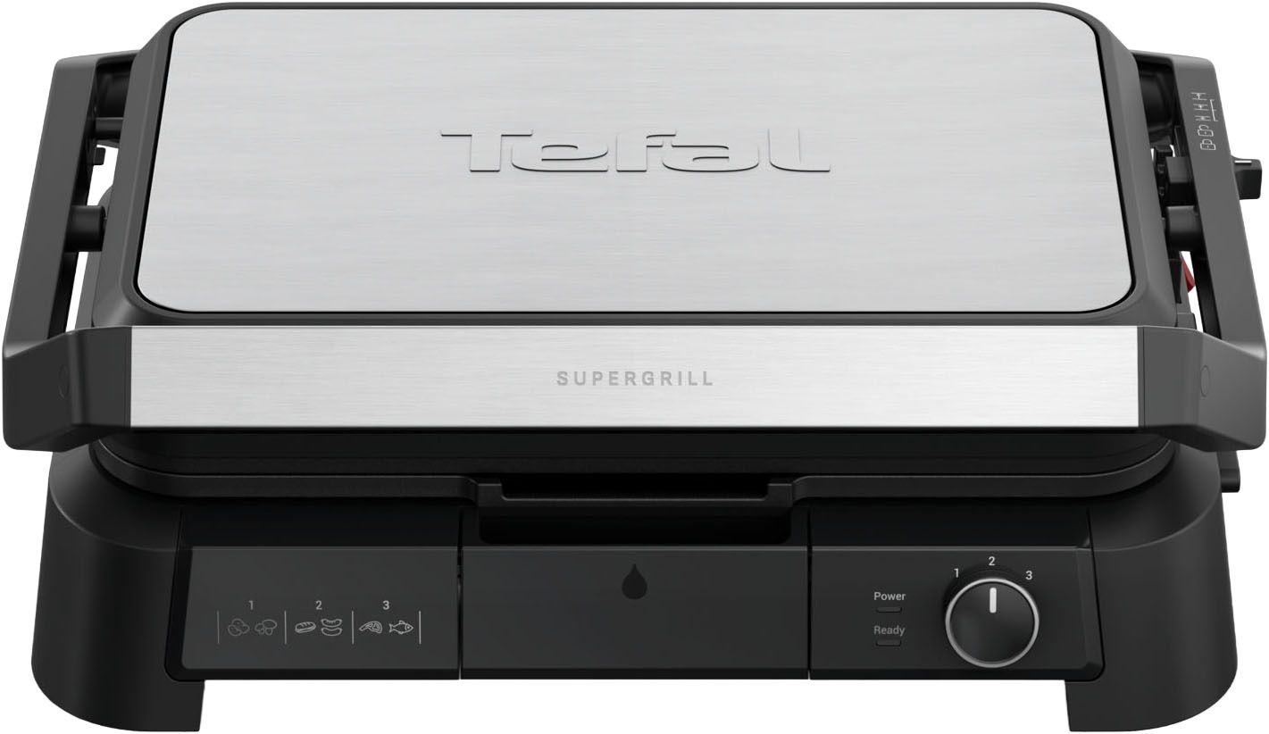 Tefal Kontaktgrill »SuperGrill 3in1 XL, Grill, Barbeque-, Ofenposition, 3 Temperaturen«, 2200 W, spülmaschinengeeignete Platten, Grillen für bis zu 8 Personen, GC520D