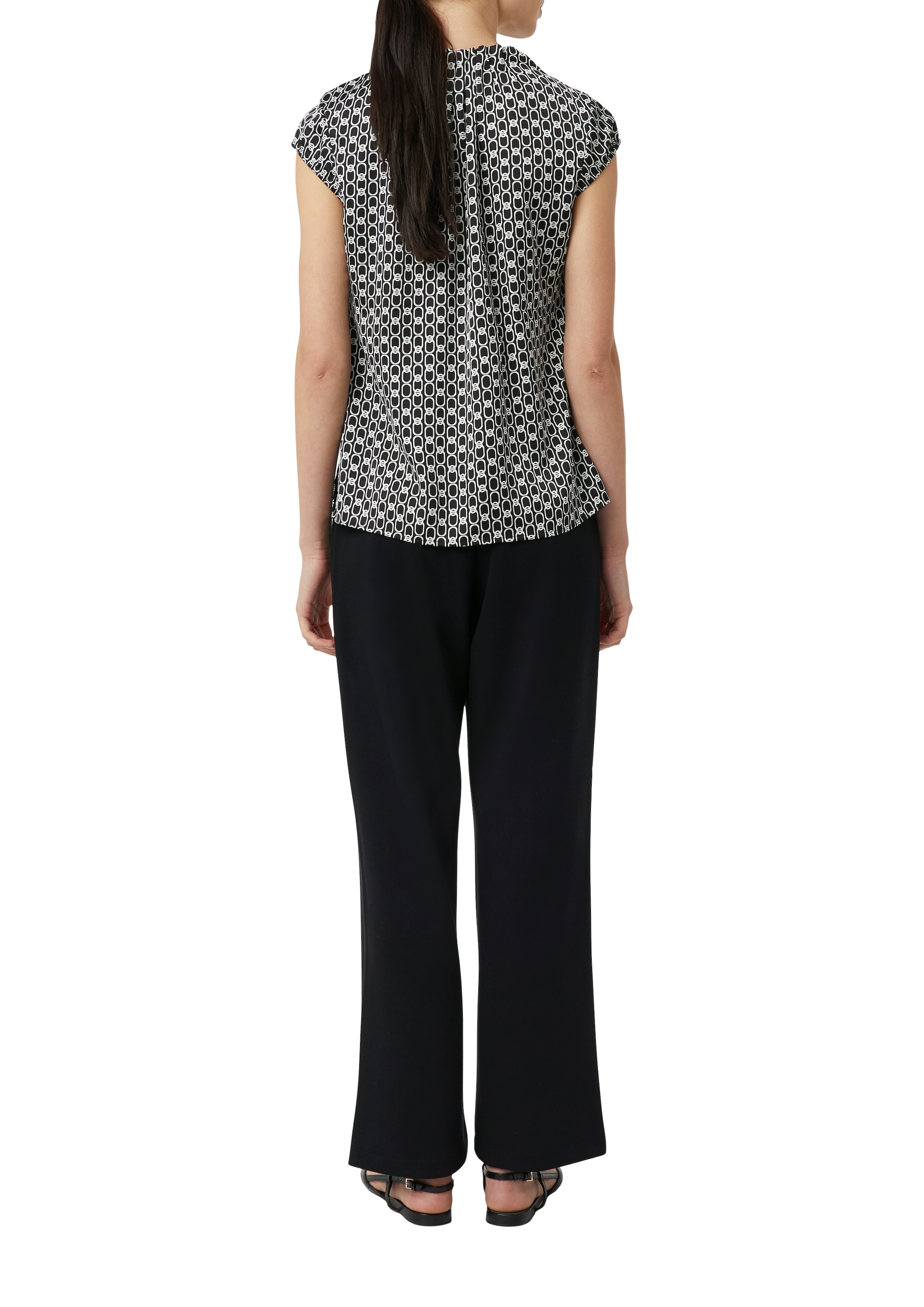 Comma Satinbluse, mit All-Over Print