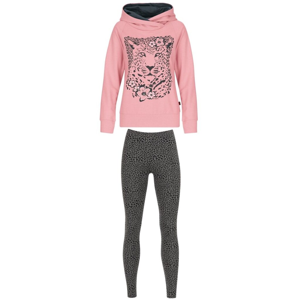 Trigema Kapuzensweatshirt »TRIGEMA Homewear Set mit Leoparden-Print«