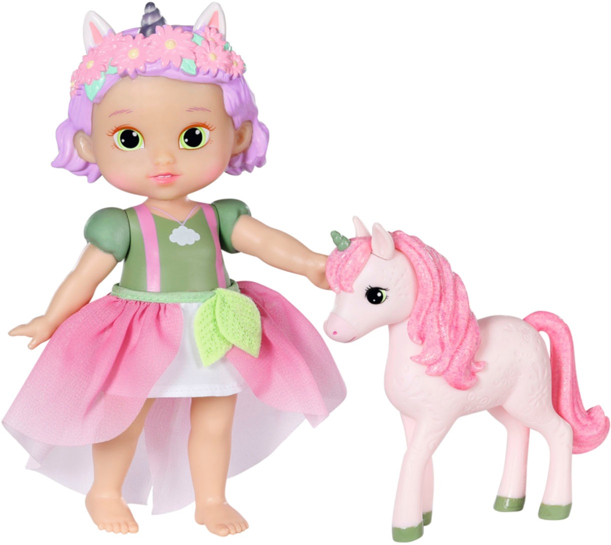 Baby Born Stehpuppe »Storybook Prinzessin Ivy, 18 cm«, mit Einhorn und Lichteffekten