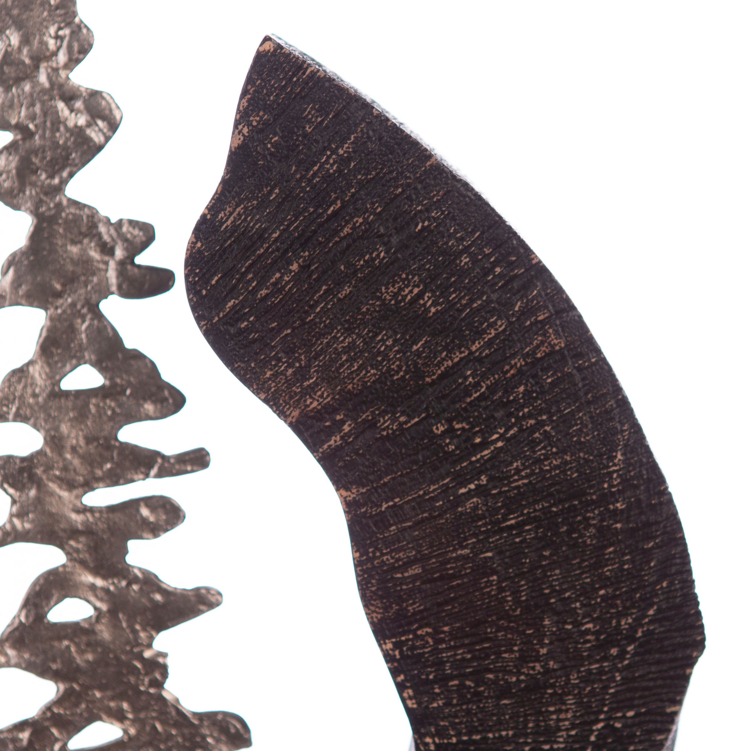 GILDE Dekoobjekt »Skulptur Fir Tree, schwarz/silber«, (1 St.), Höhe 39 cm,  handgefertigt, aus Metall und Holz, Motiv Baum, Wohnzimmer bestellen online  bei OTTO