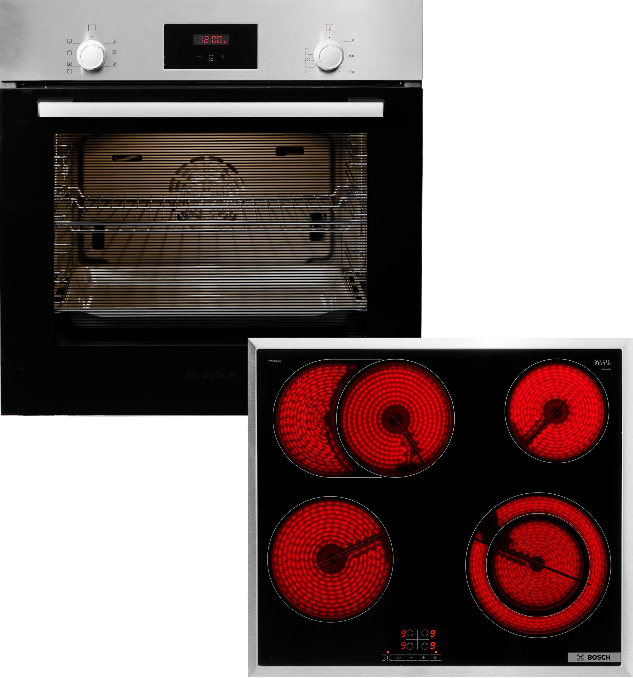 BOSCH Backofen-Set »HBF133BR0«, mit Teleskopauszug nachrüstbar, ecoClean Direct