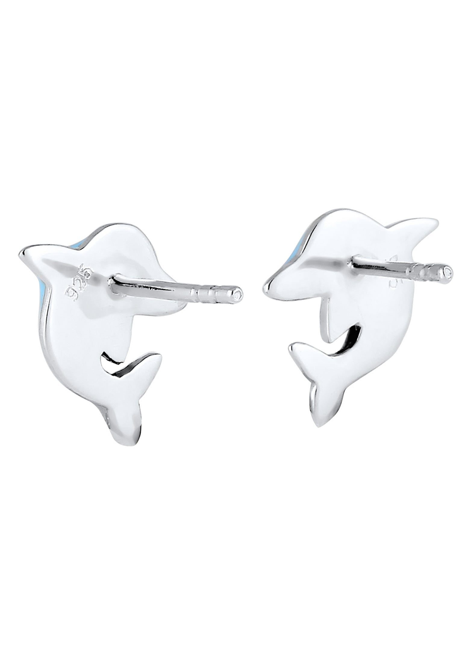 Elli Paar Ohrstecker »Ohrringe Kinder Delfin Tier Emaille 925 Sterling Silber«