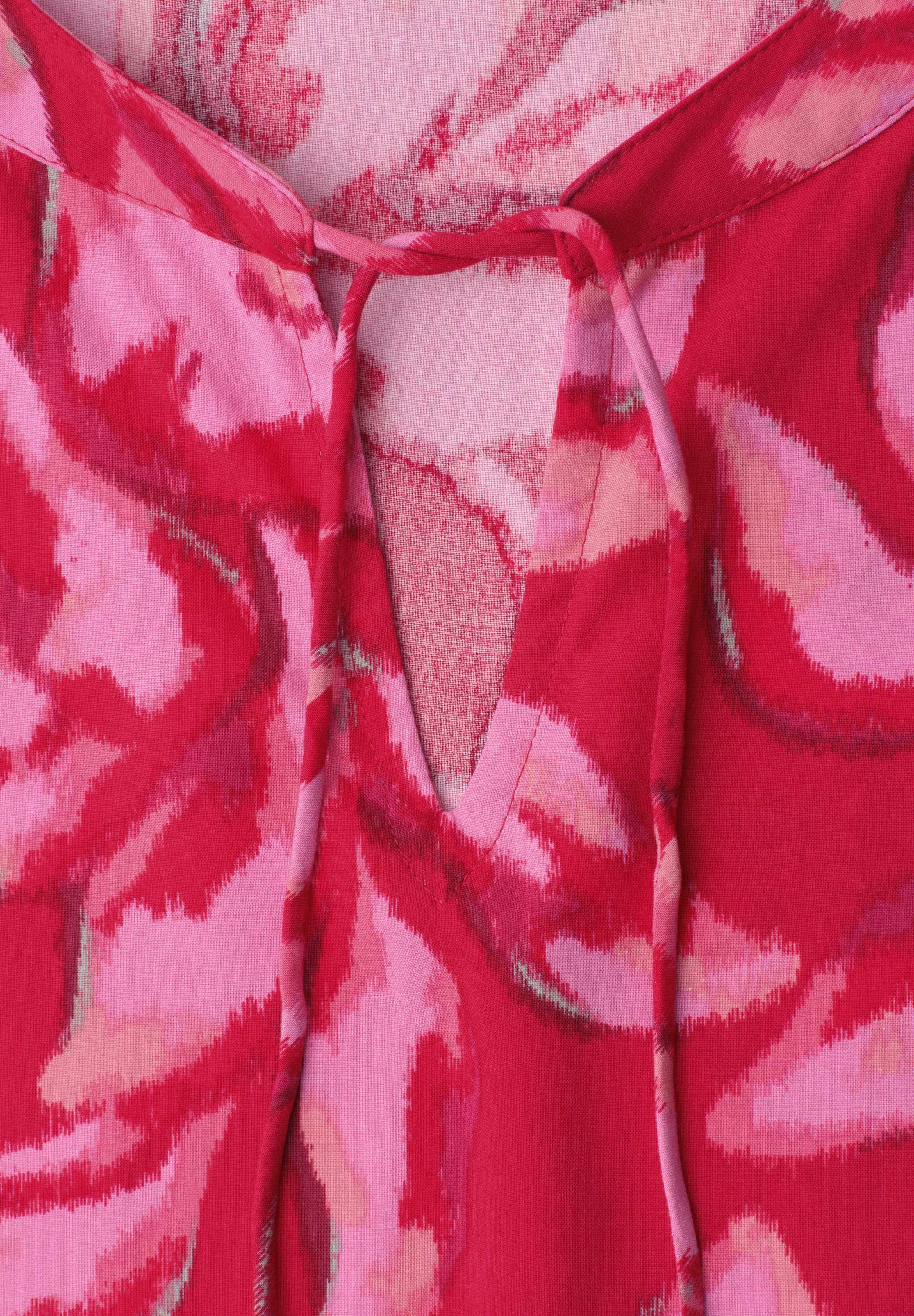 STREET ONE Kurzarmbluse Sommerbluse mit floralem Muster