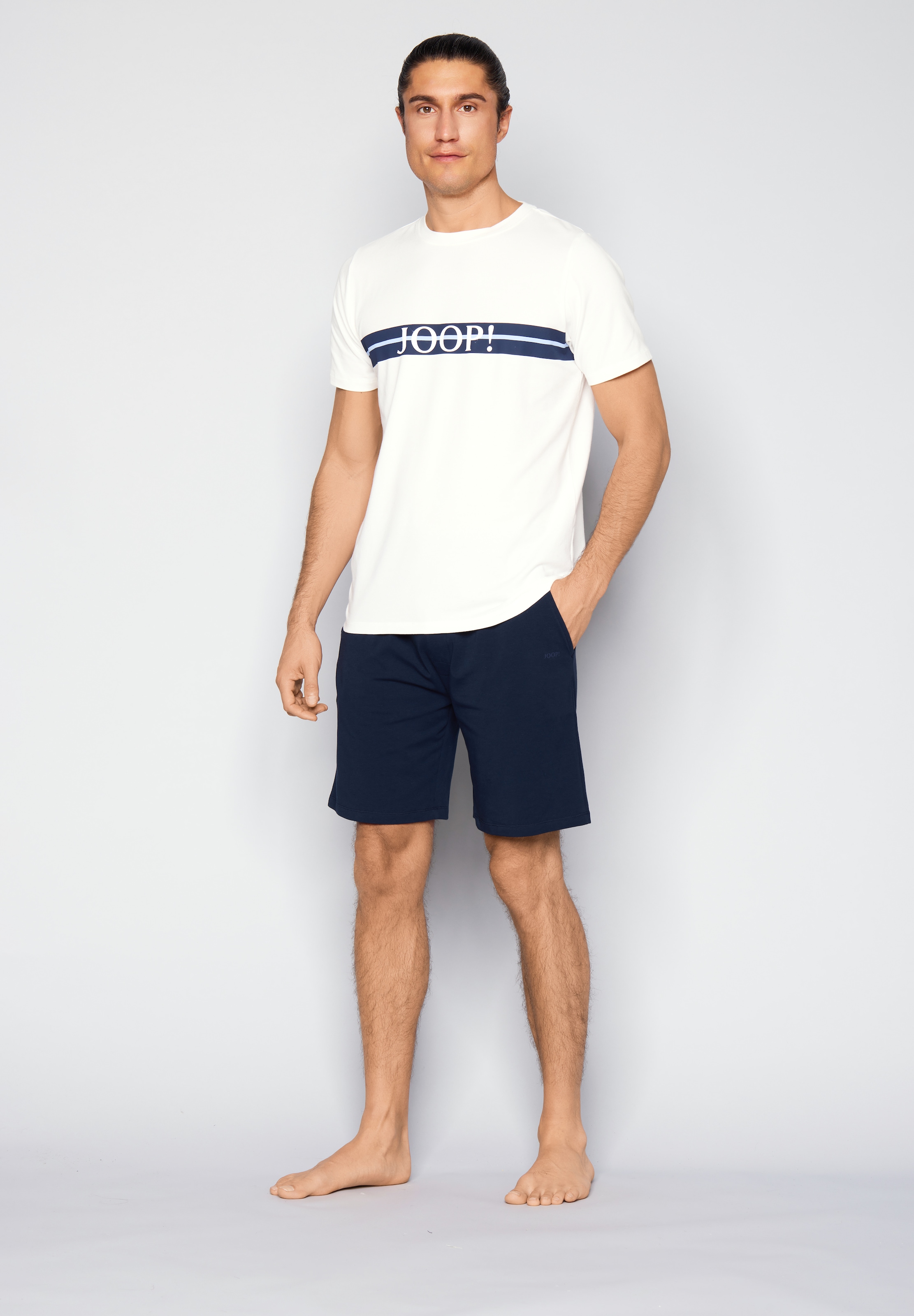 JOOP! Shorty »Core« 2 tlg. mit kurzem Arm, Rundhalsausschnitt und seitlichen Taschen