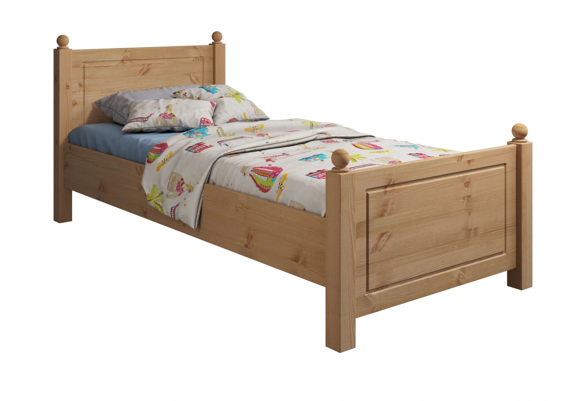 OTTO home Massivholzbett »Mila, hohe Belastbarkeit Jugendbett,! FSC® zertifiziertes Massivholz« Breite/Belastbarkeit 180cm/220 KG, 140cm/180 KG, 90cm/=120 KG,  aus massiver Kiefer, inklusive Lattenrost