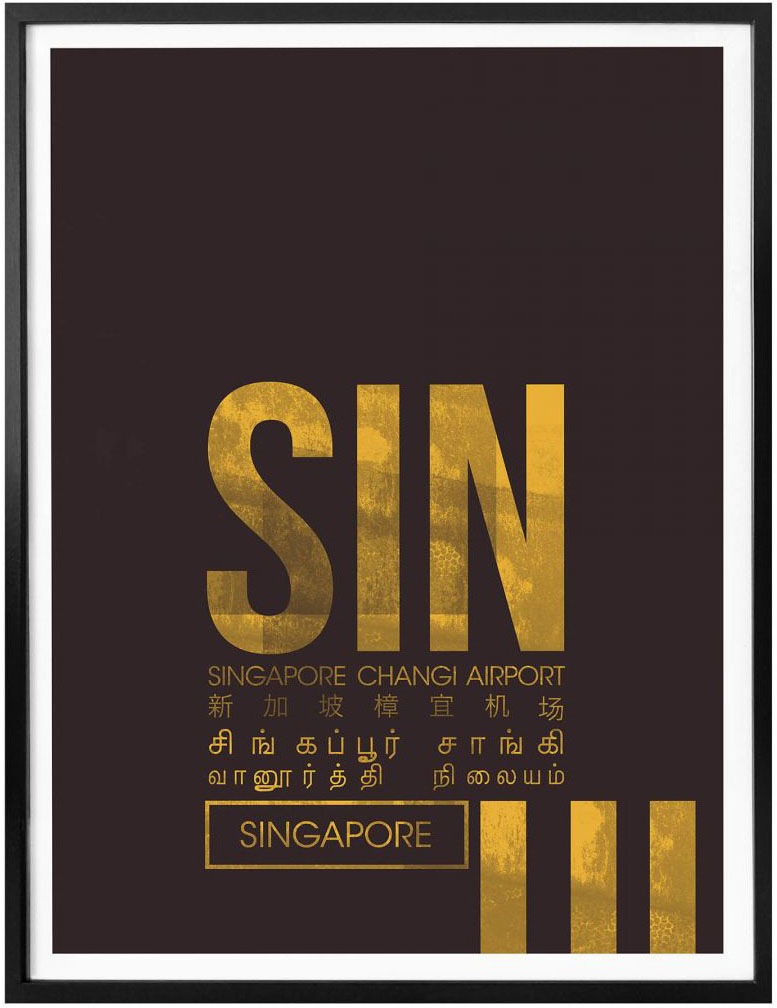 Online »Wandbild Bild, Wandbild, Poster Singapur«, Wandposter im SIN Shop Poster, Flughafen, (1 Flughafen Wall-Art OTTO St.),