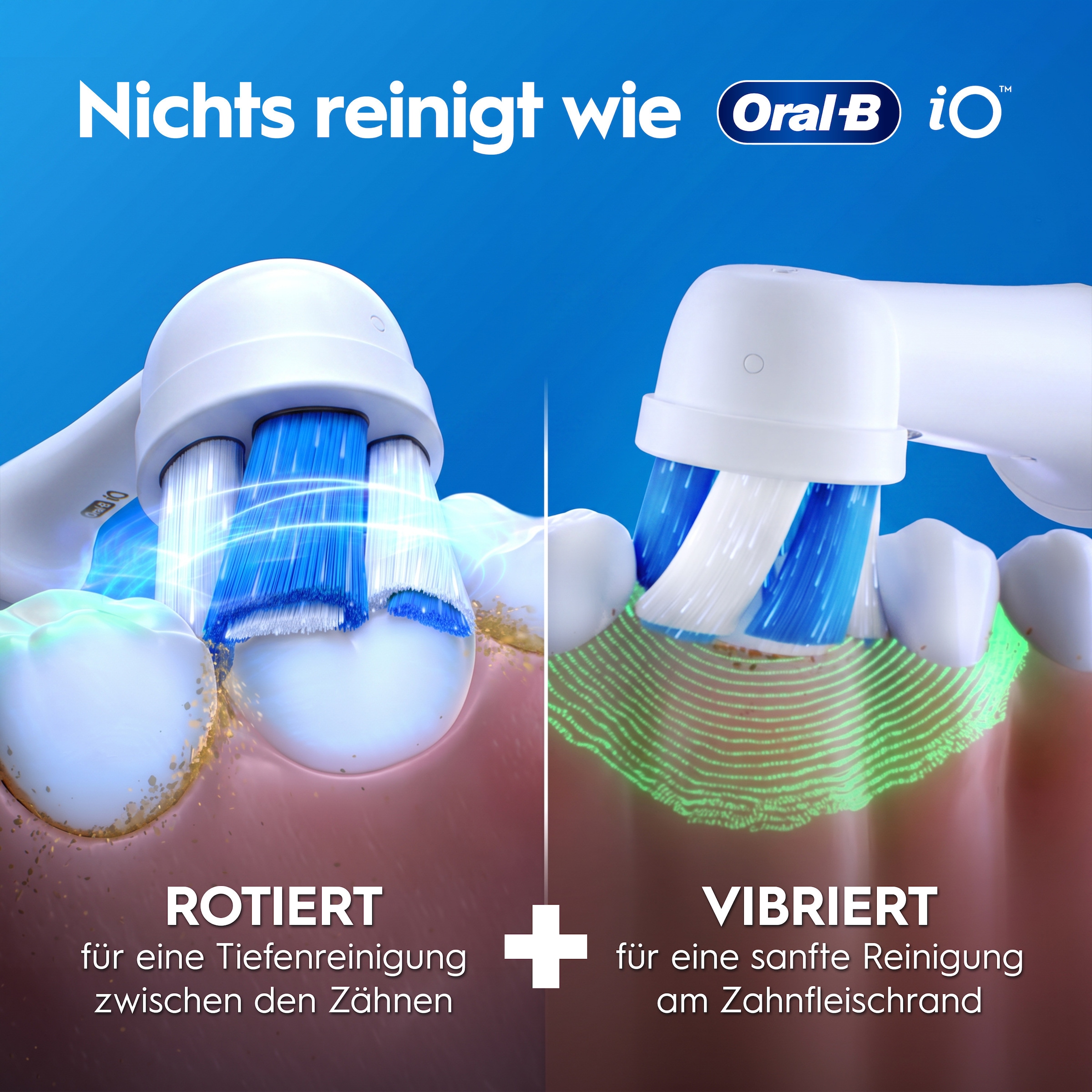 Oral-B Elektrische Zahnbürste »iO Series 2« 1 Stk. Aufsteckbürsten für die sanfte Reinigung, Reise-Etui, Aufsteckbürstenhalter