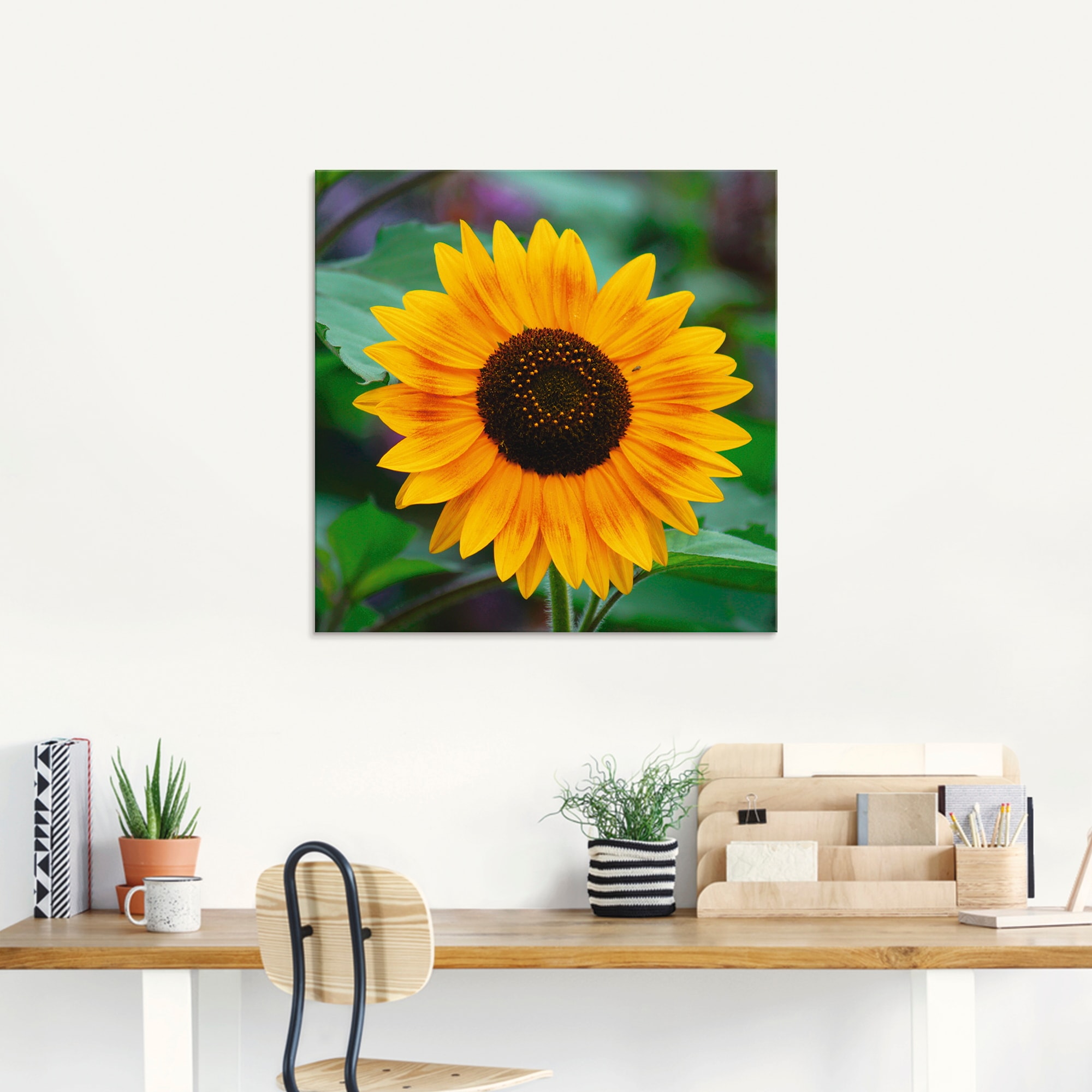 Artland Glasbild »Sonnenblume«, Blumen, (1 St.), in verschiedenen Größen