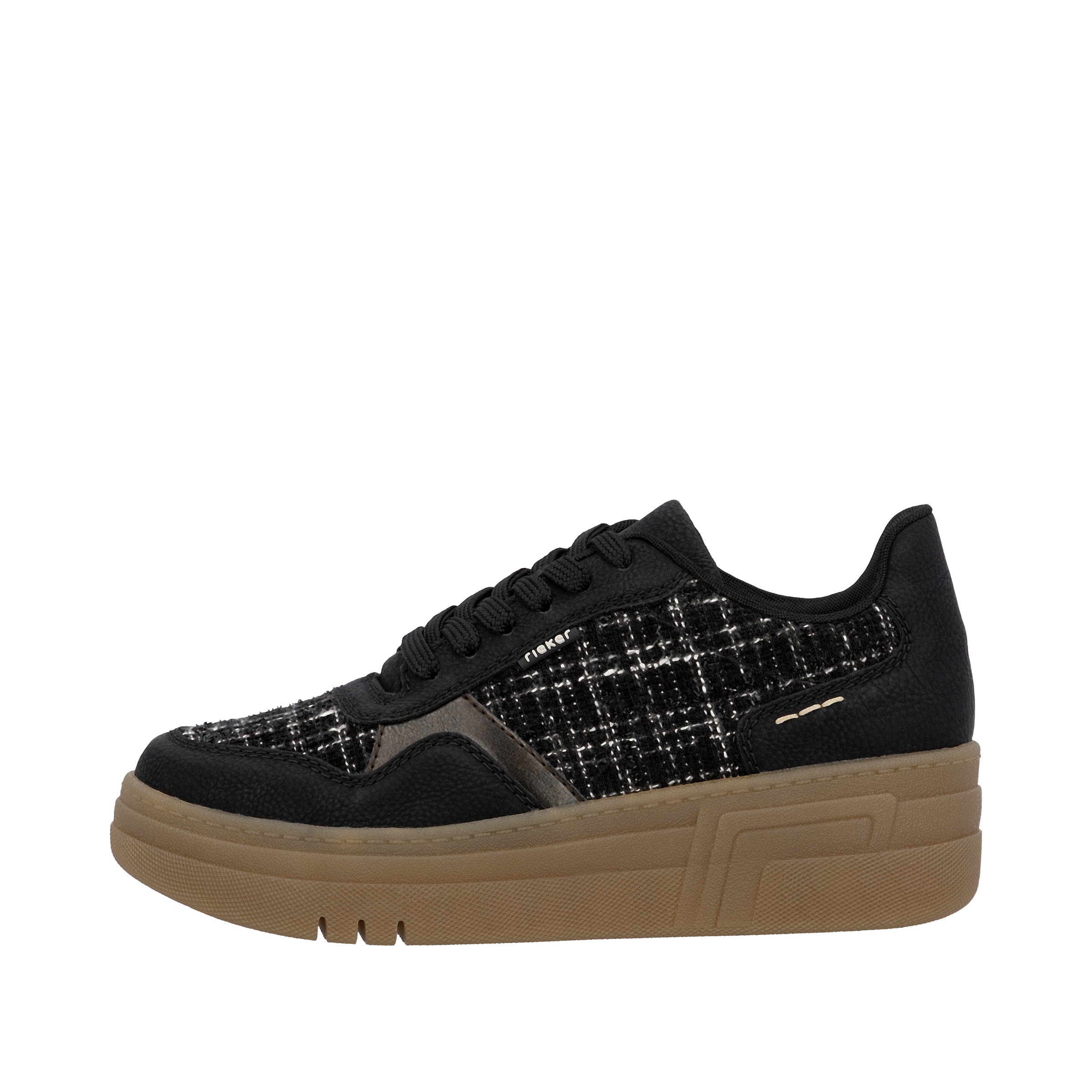 Rieker Plateausneaker, Basket-Sneaker, Schnürschuh, Halbschuh mit weichem Schaftrand